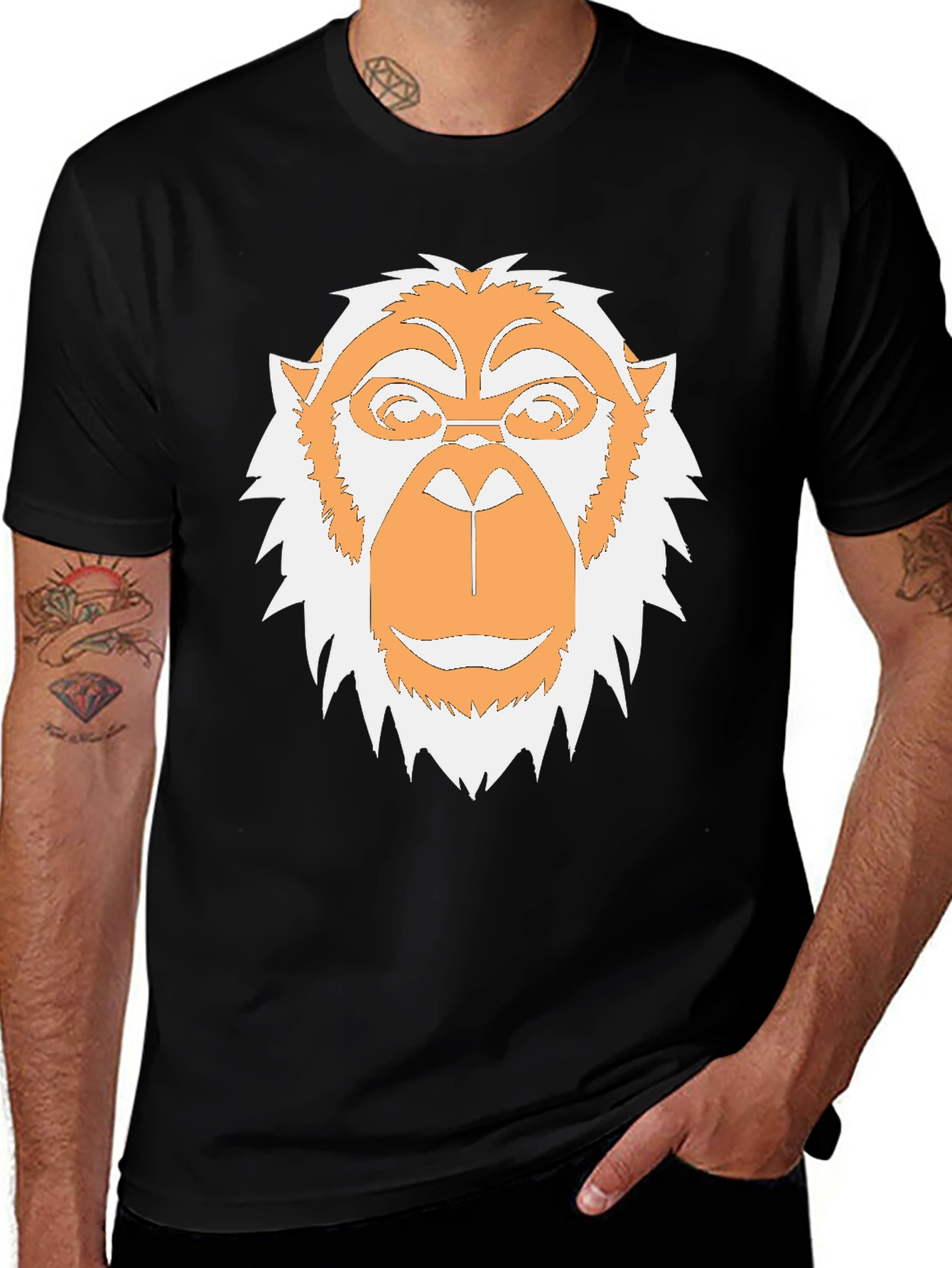 Monkey Face Graphic Tee - Cool Casual Style