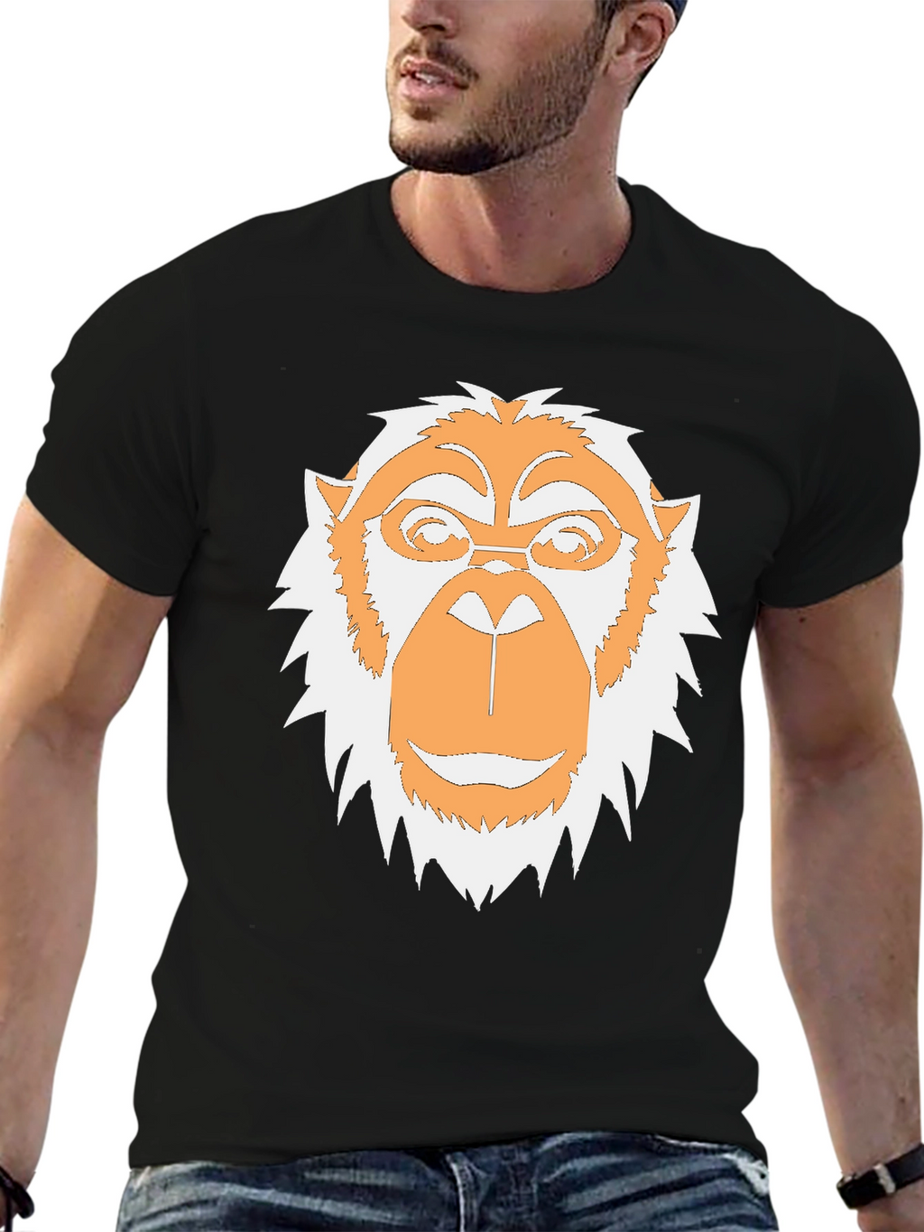 Monkey Face Graphic Tee - Cool Casual Style