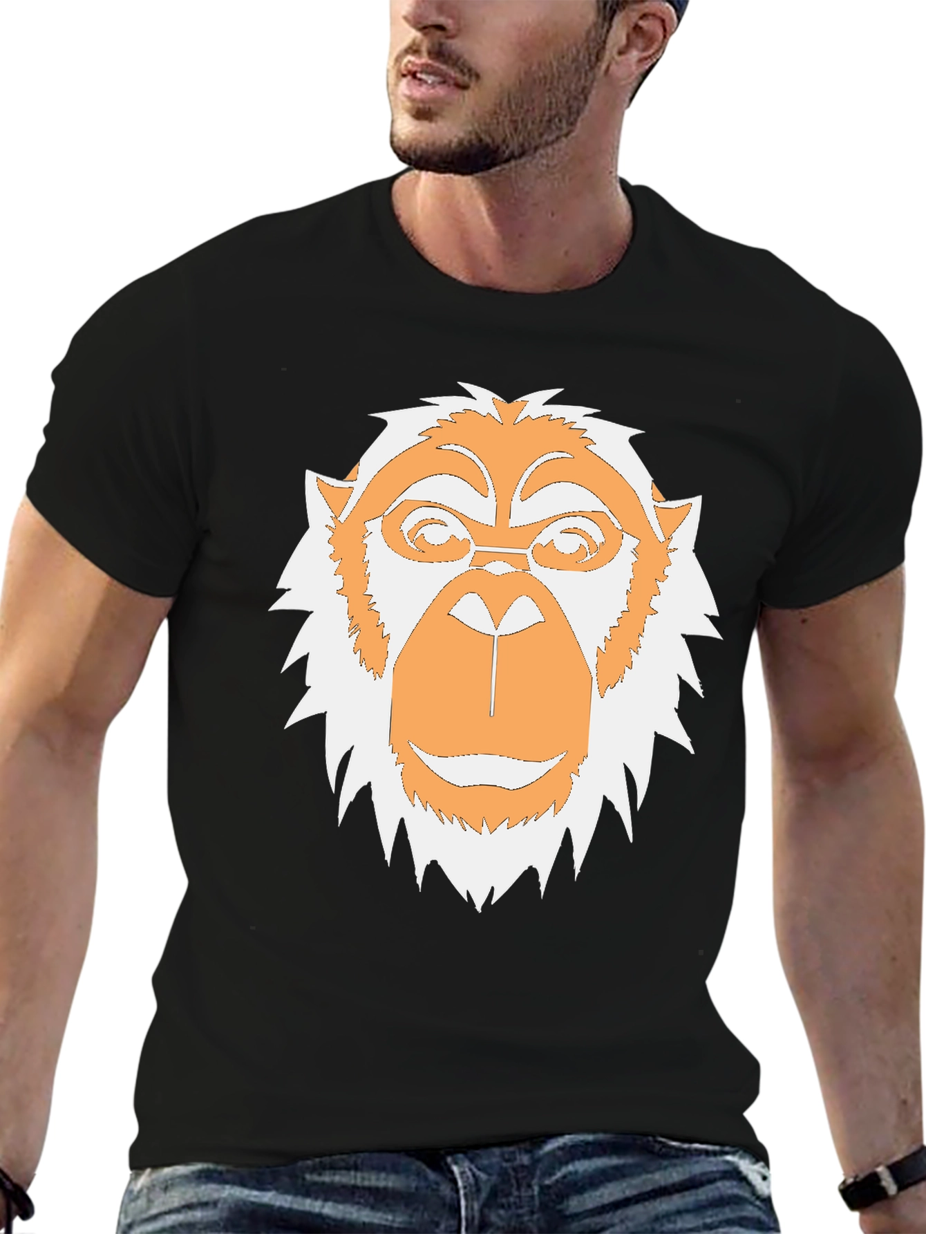 Monkey Face Graphic Tee - Cool Casual Style