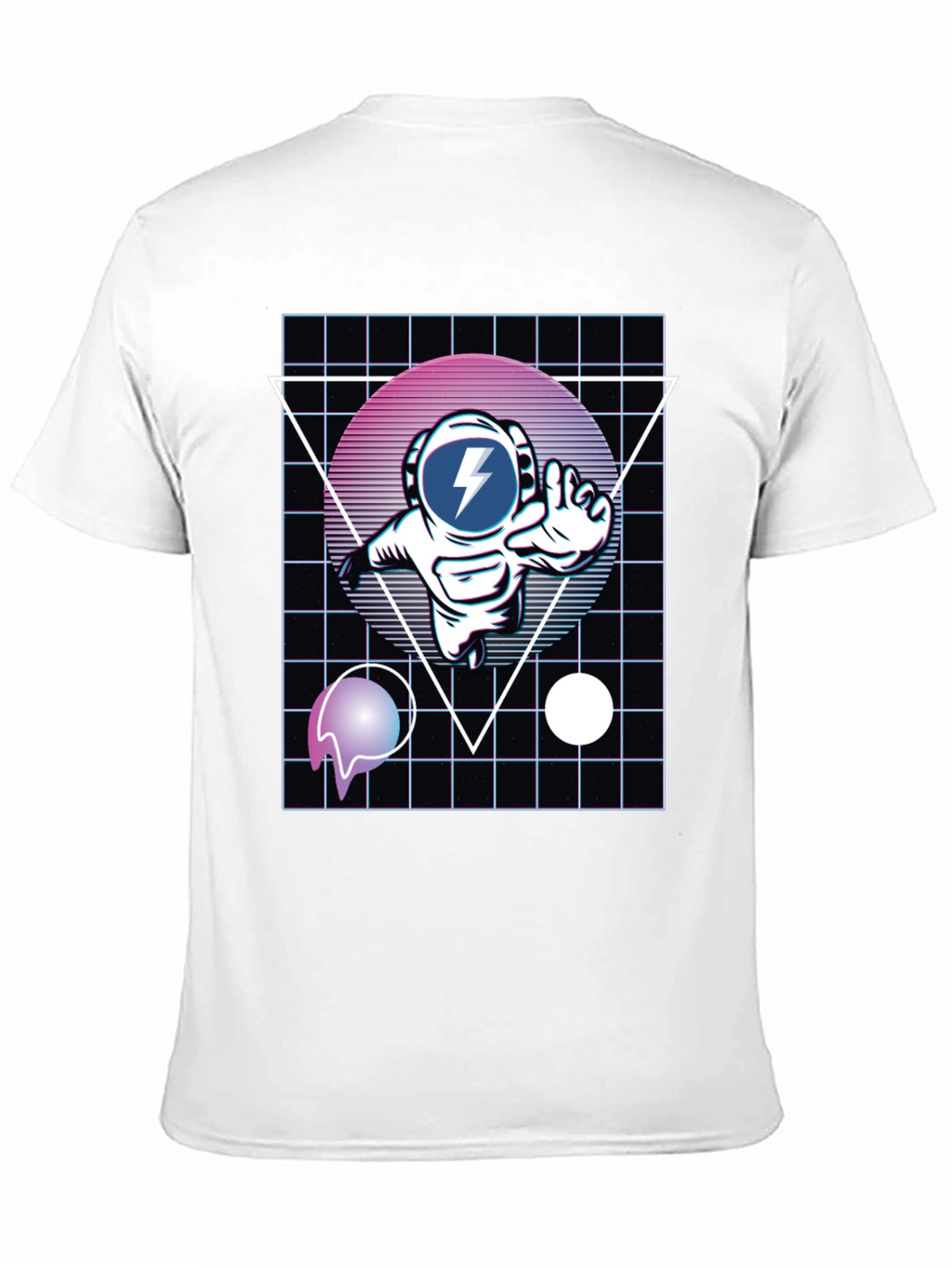 Retro Astronaut T-Shirt - Black Graphic Tee