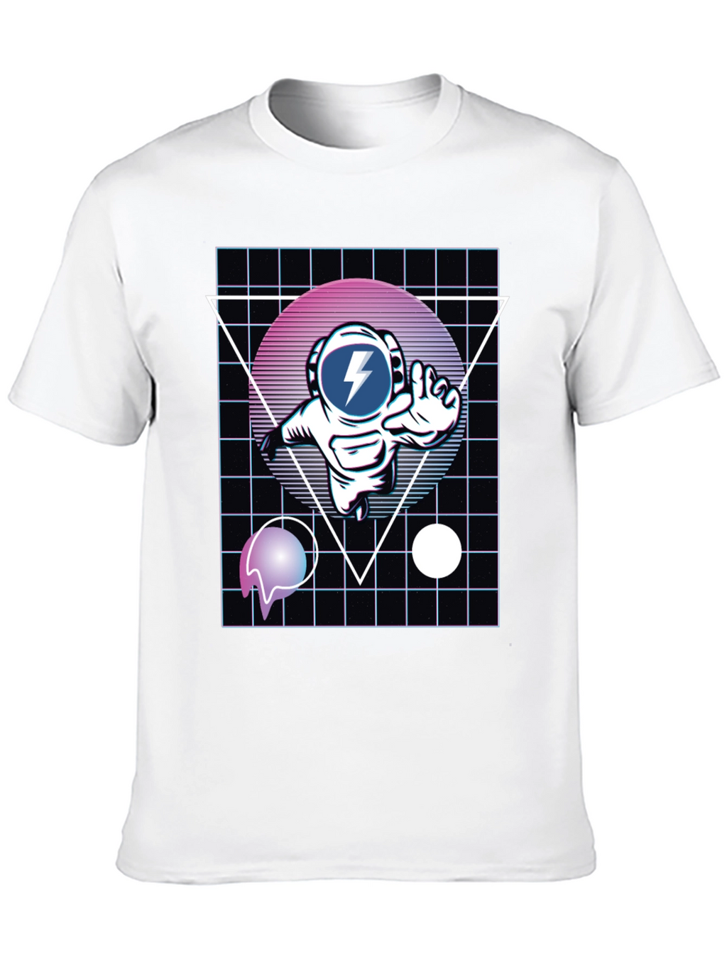 Retro Astronaut T-Shirt - Black Graphic Tee