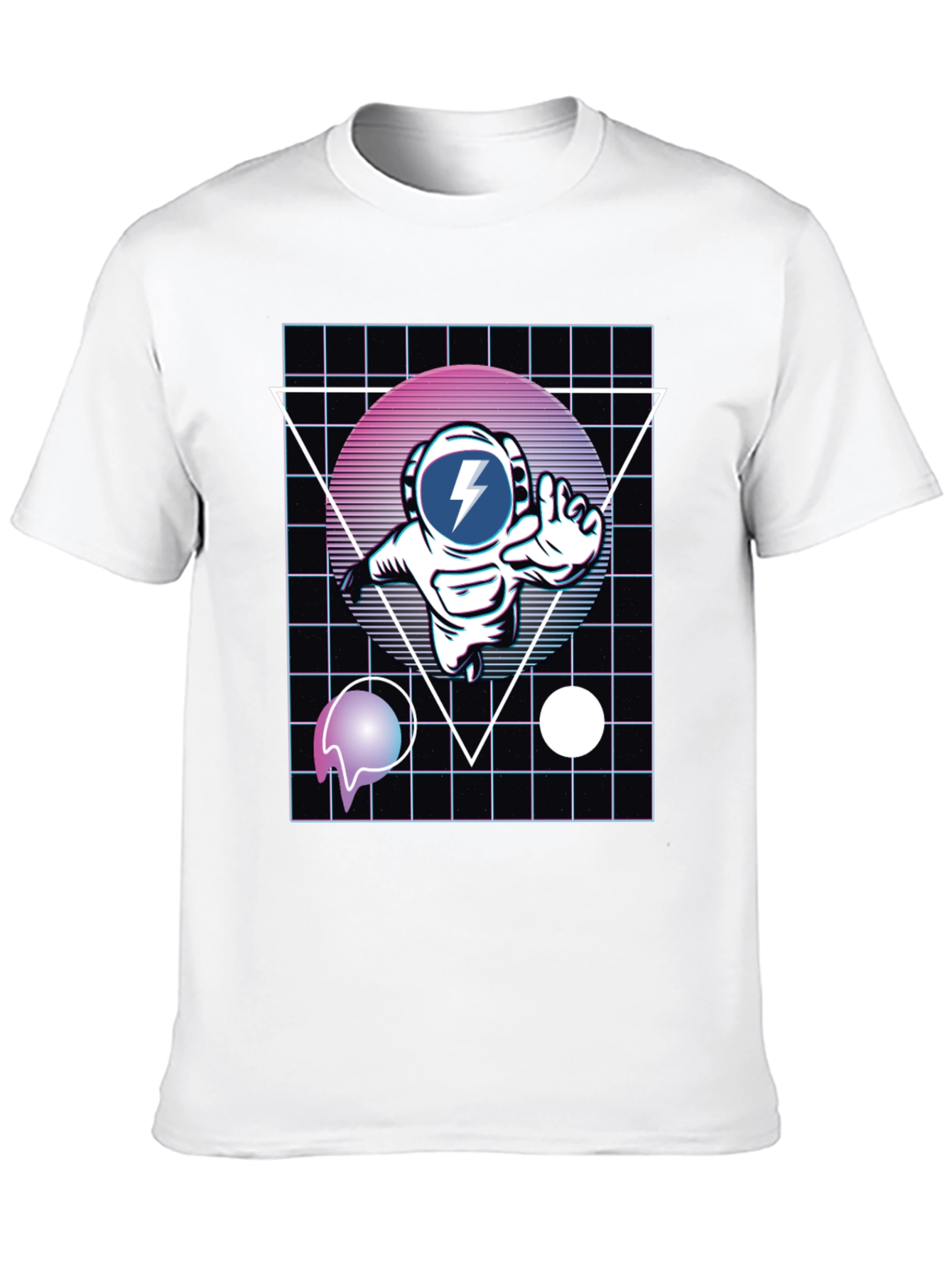 Retro Astronaut T-Shirt - Black Graphic Tee