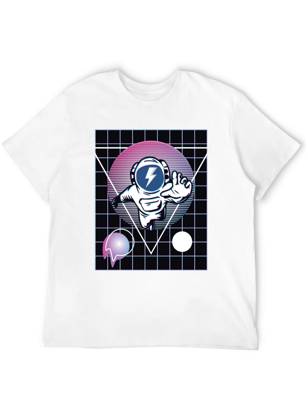 Retro Astronaut T-Shirt - Black Graphic Tee