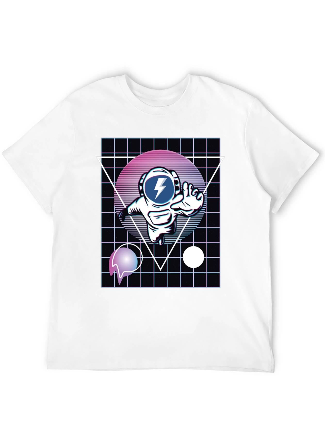 Retro Astronaut T-Shirt - Black Graphic Tee