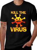 Kill the Virus Graphic Tee - Black Cotton