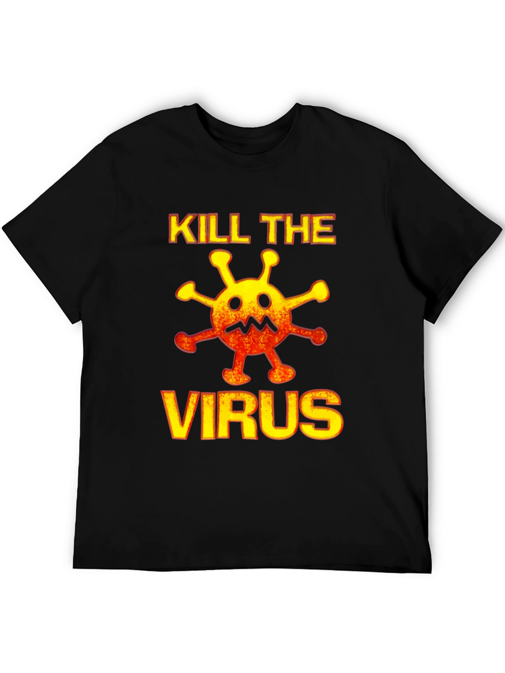 Kill the Virus Graphic Tee - Black Cotton