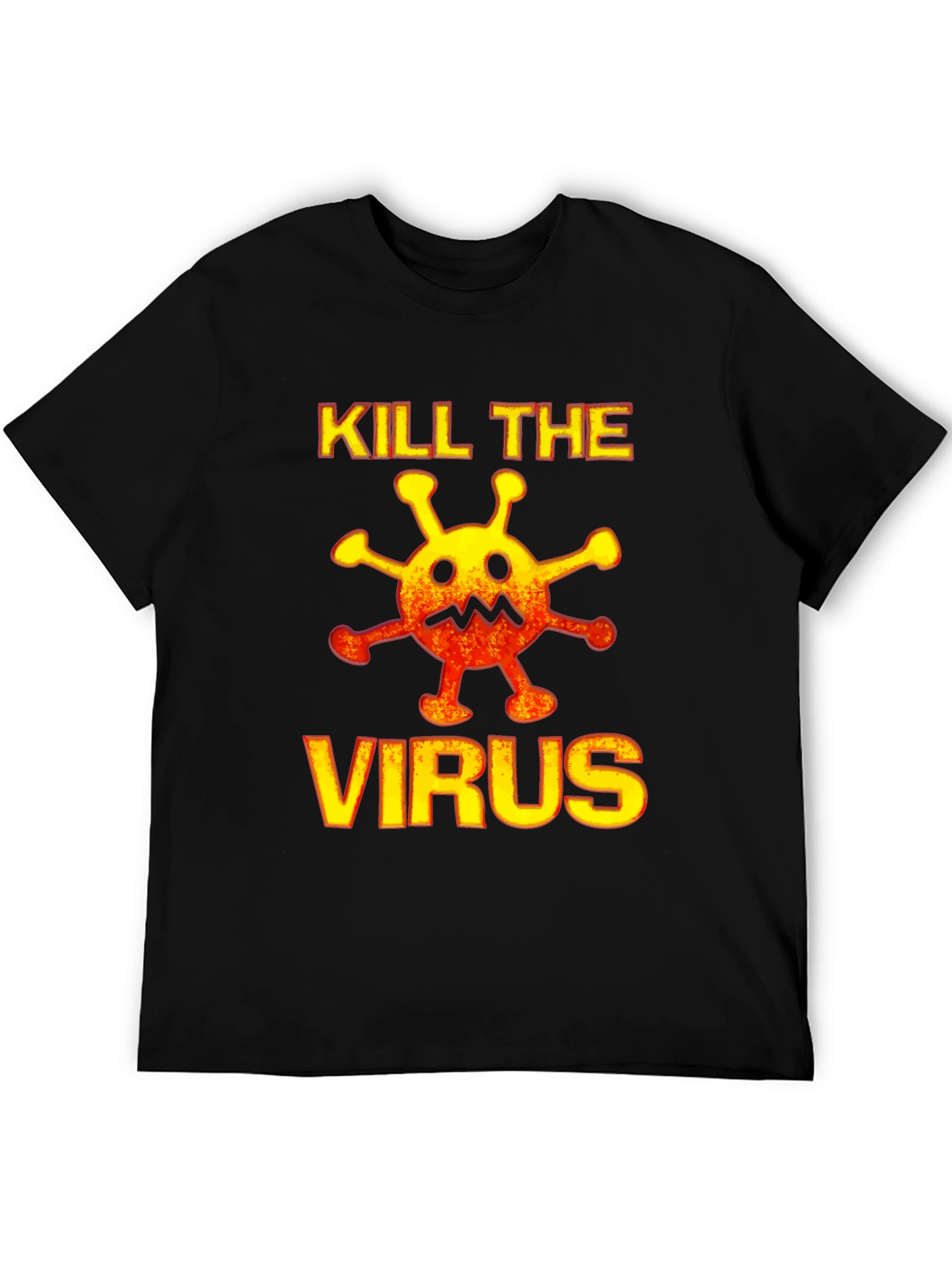 Kill the Virus Graphic Tee - Black Cotton