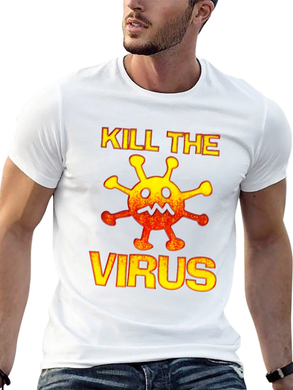Kill the Virus Graphic Tee - Black Cotton