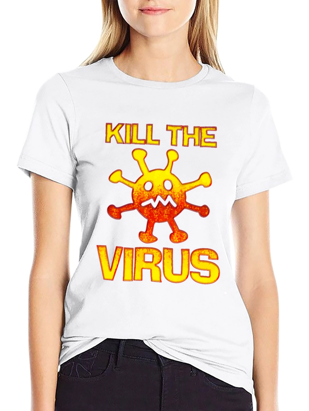 Kill the Virus Graphic Tee - Black Cotton