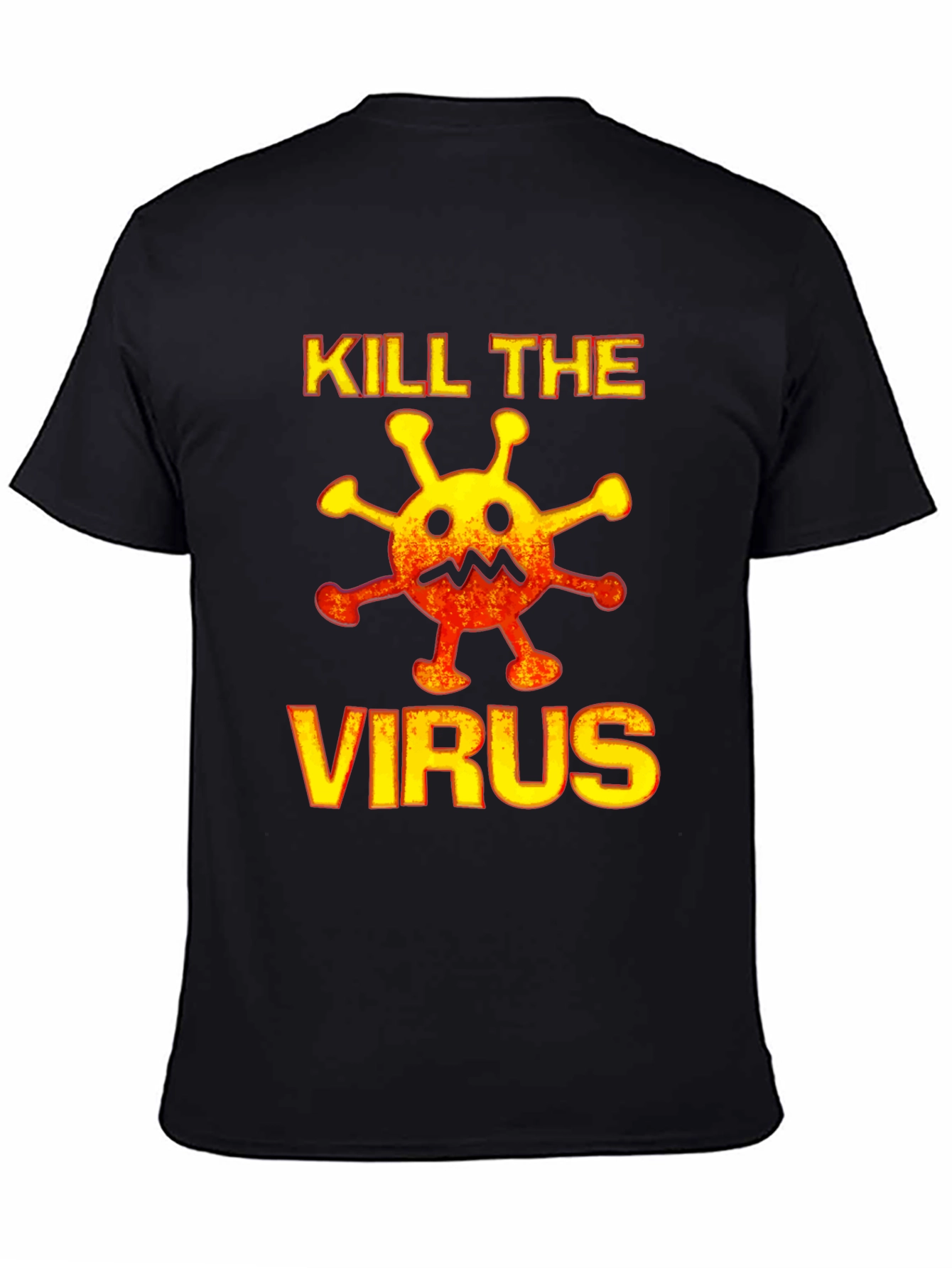Kill the Virus Graphic Tee - Black Cotton
