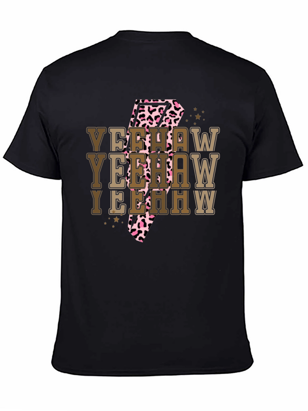 Yeehaw T-Shirt - Cow Print Lightning Bolt Tee