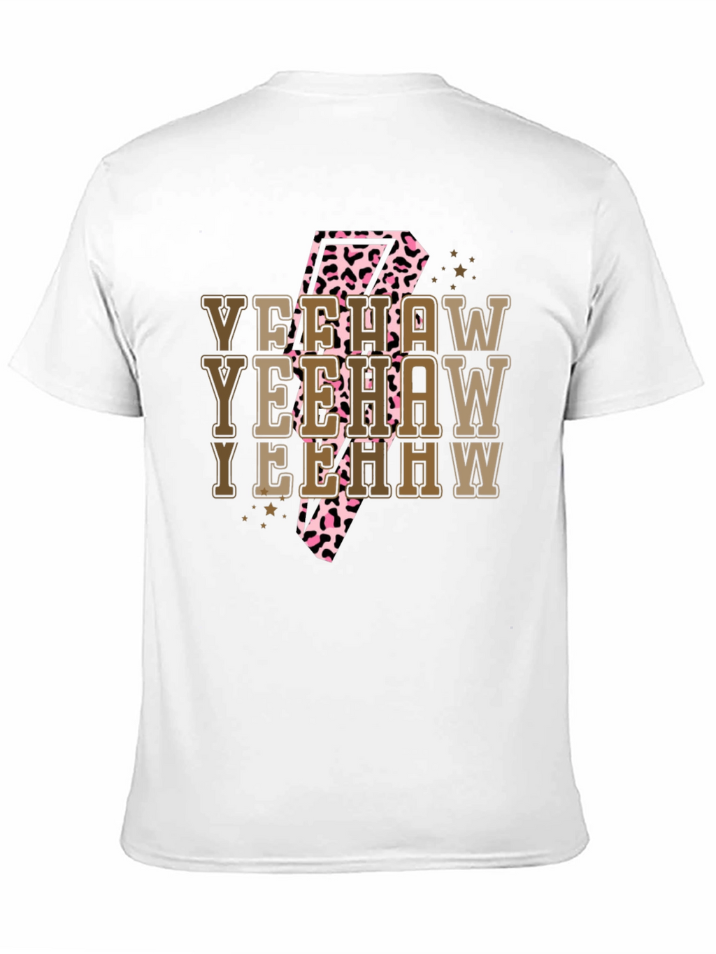 Yeehaw T-Shirt - Cow Print Lightning Bolt Tee