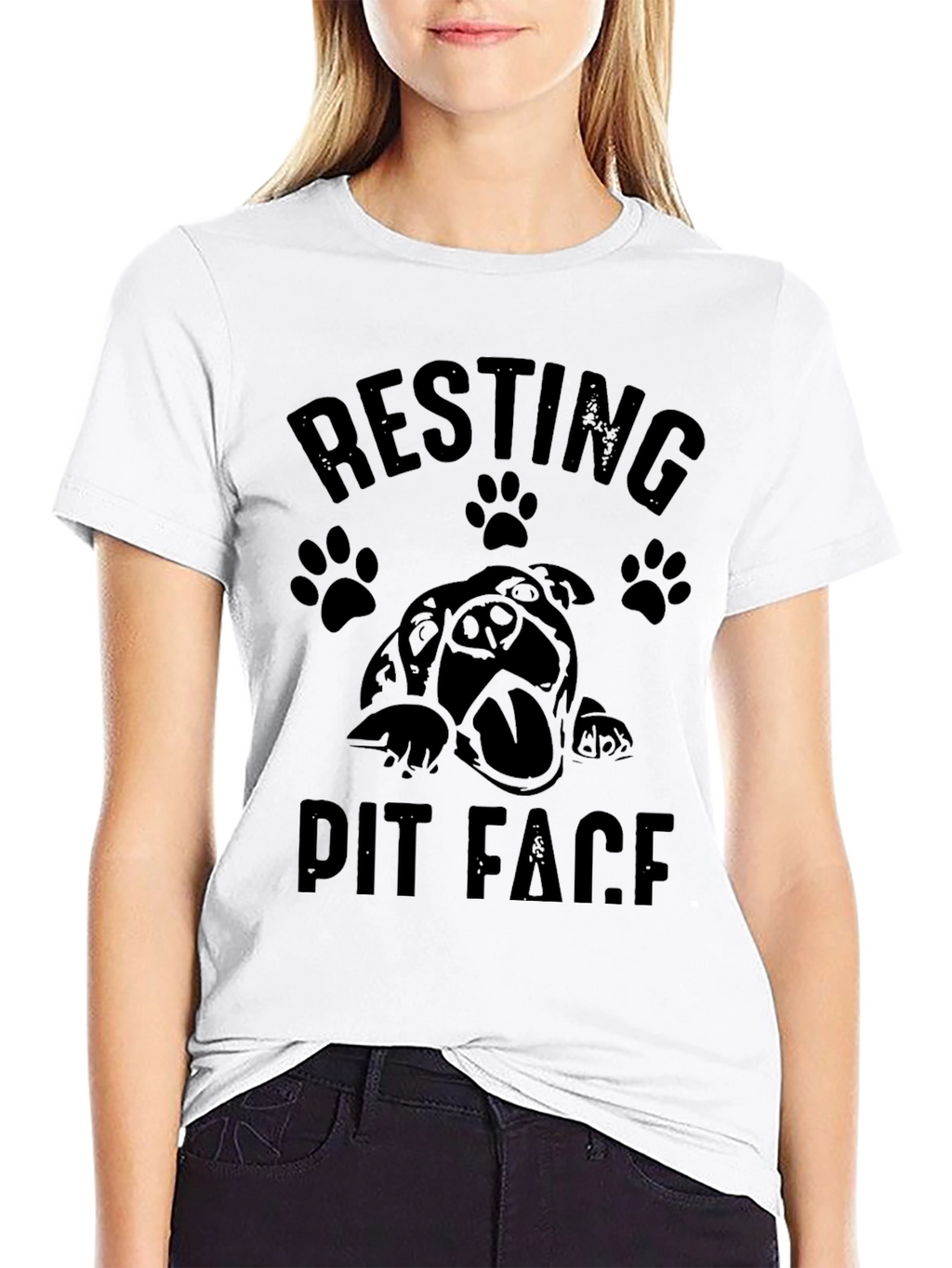 Resting Pit Face Black Graphic T-Shirt