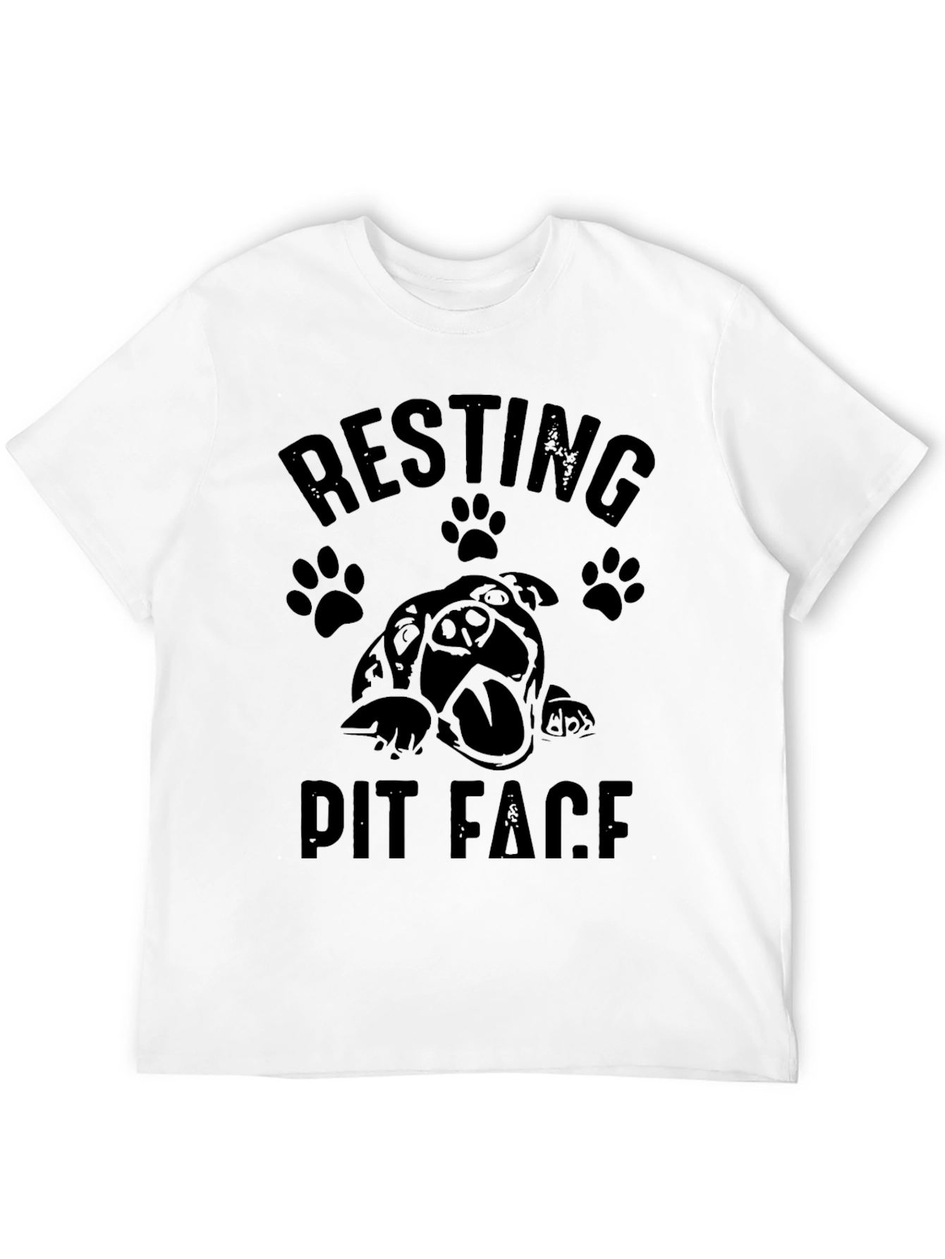 Resting Pit Face Black Graphic T-Shirt