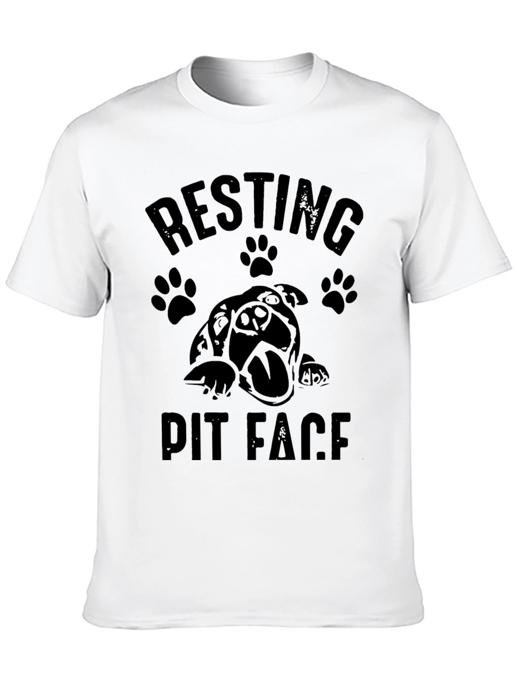 Resting Pit Face Black Graphic T-Shirt