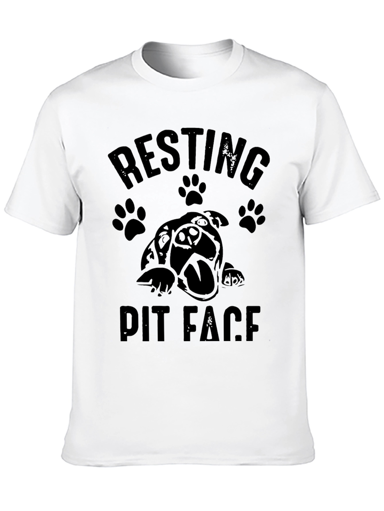 Resting Pit Face Black Graphic T-Shirt