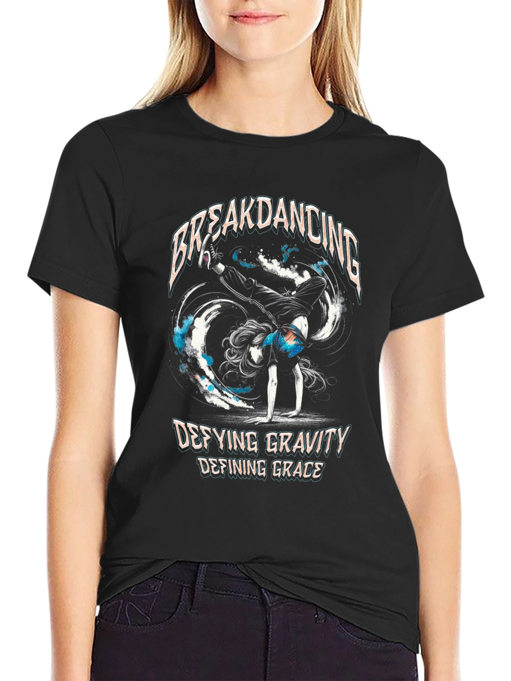 Breakdancing Defying Gravity Graphic Tee