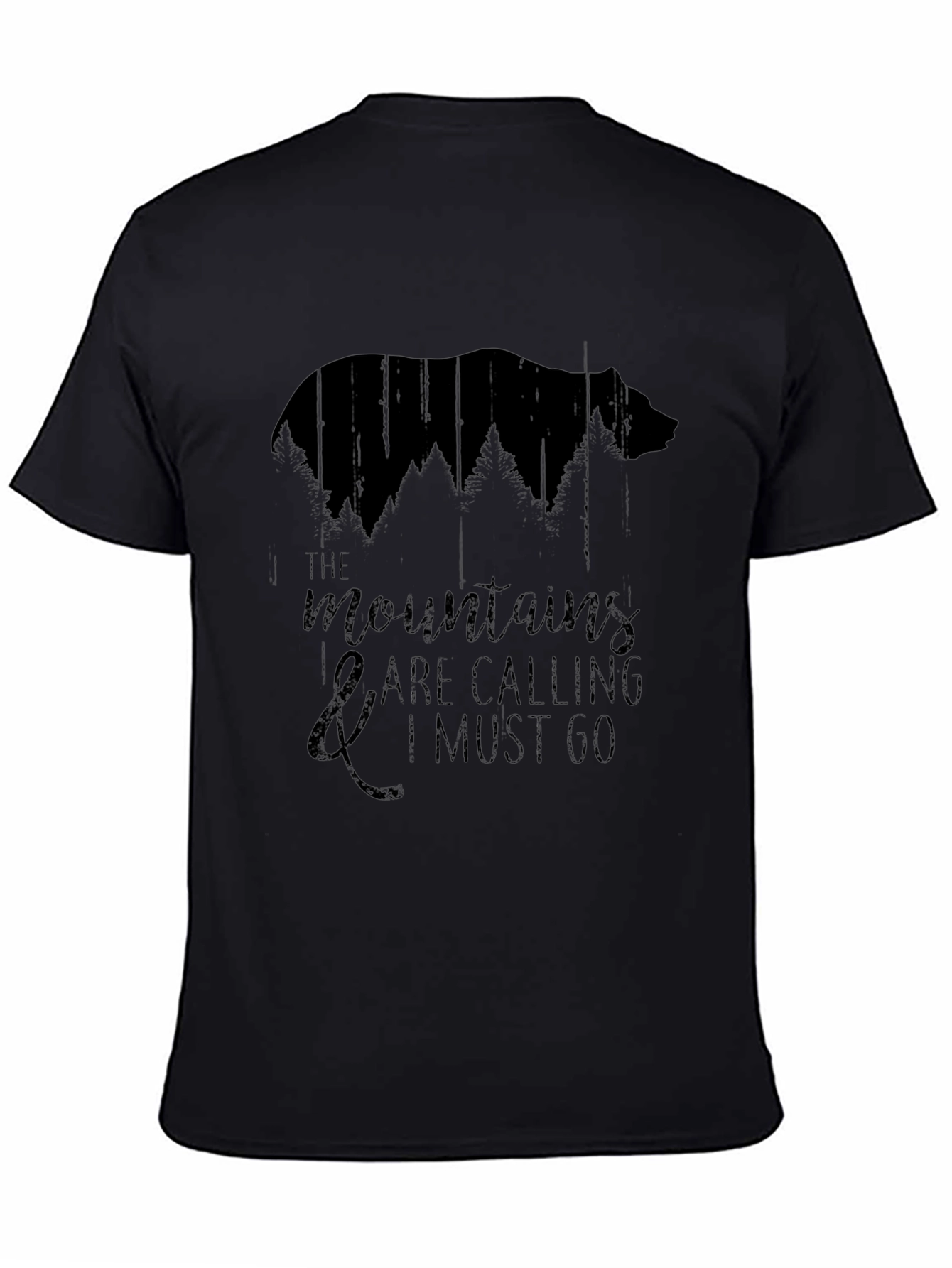 Mountains Calling T-Shirt - Bear Forest Graphic Tee
