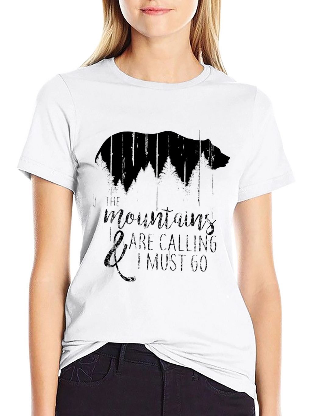 Mountains Calling T-Shirt - Bear Forest Graphic Tee
