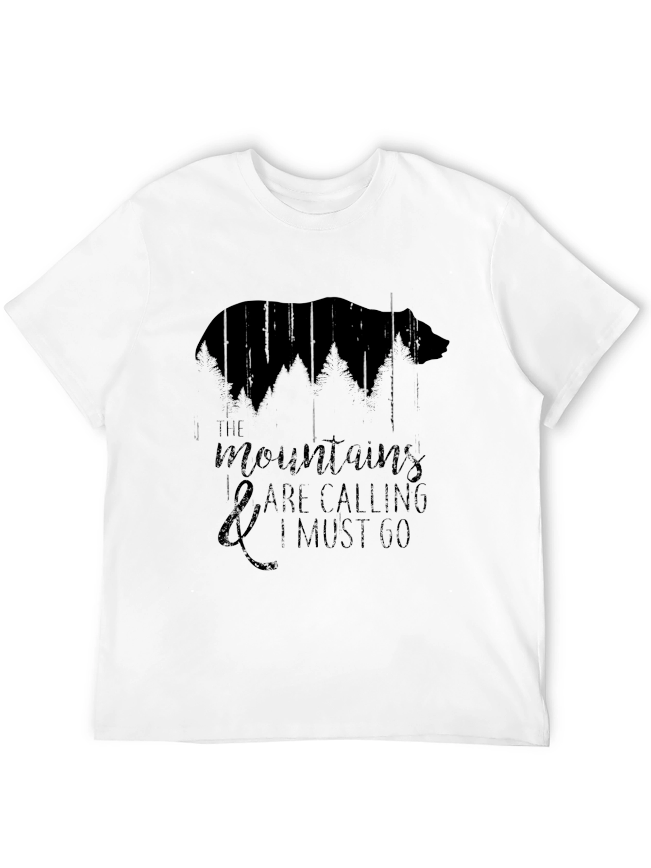 Mountains Calling T-Shirt - Bear Forest Graphic Tee