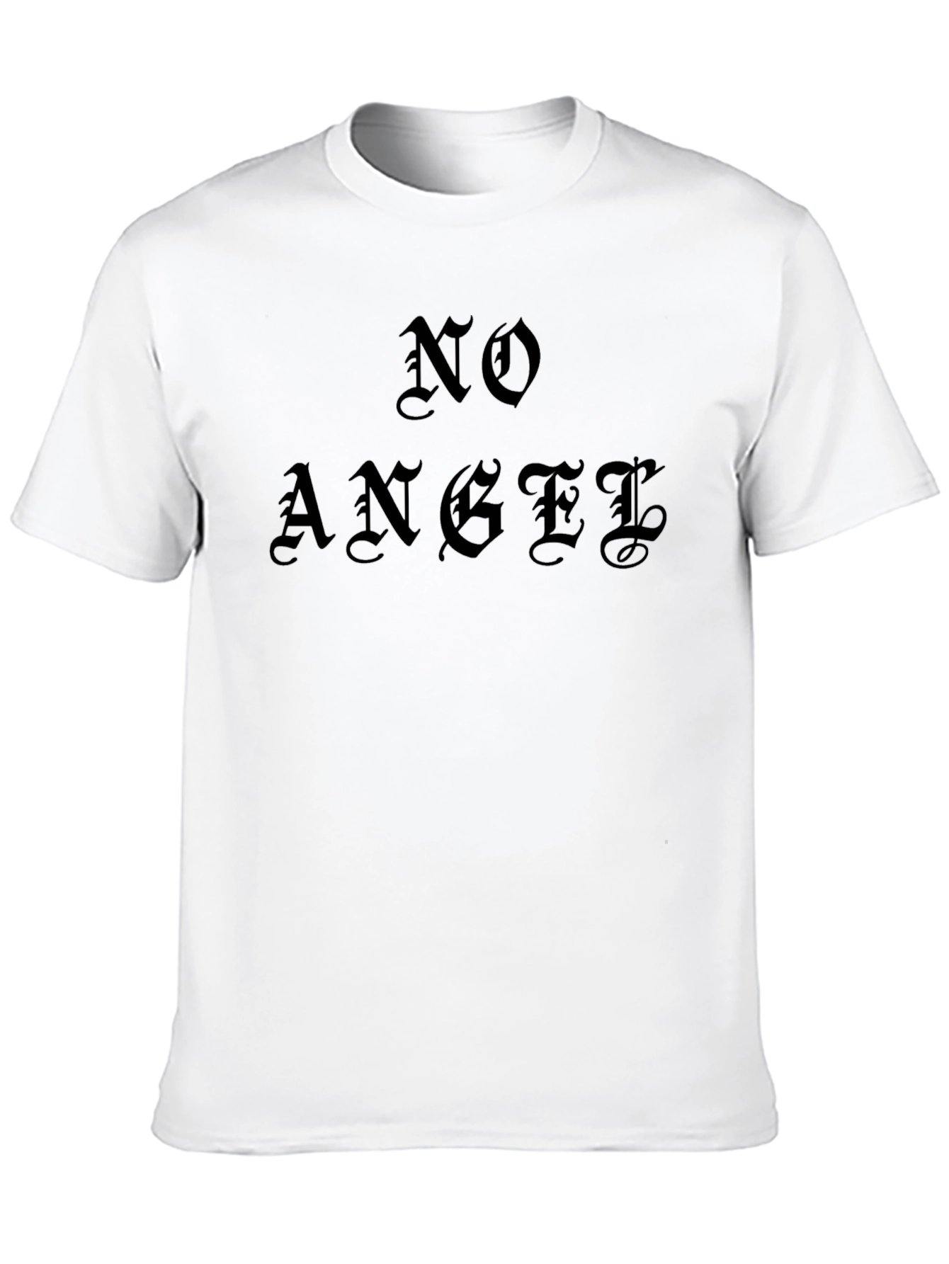 No Angel Graphic Tee - Black Gothic Print