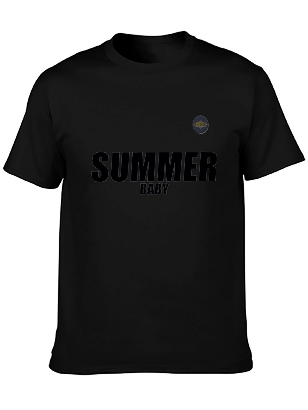 Summer Baby Graphic Tee - Black Cotton T-Shirt