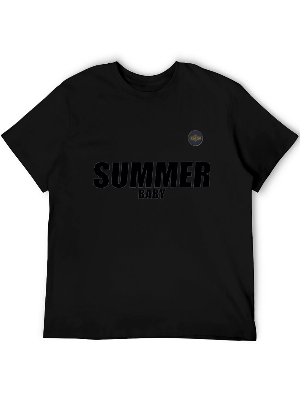 Summer Baby Graphic Tee - Black Cotton T-Shirt