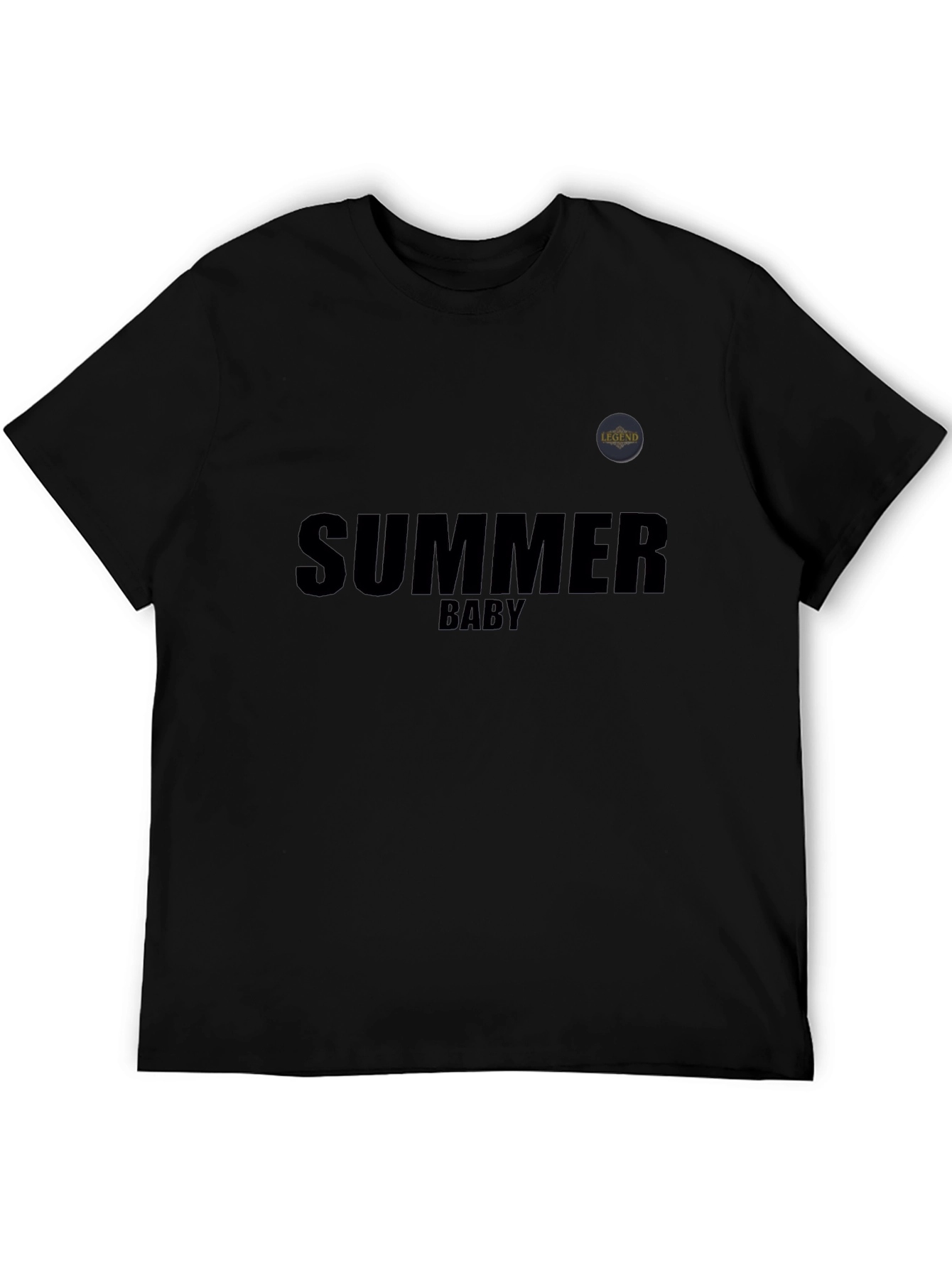 Summer Baby Graphic Tee - Black Cotton T-Shirt