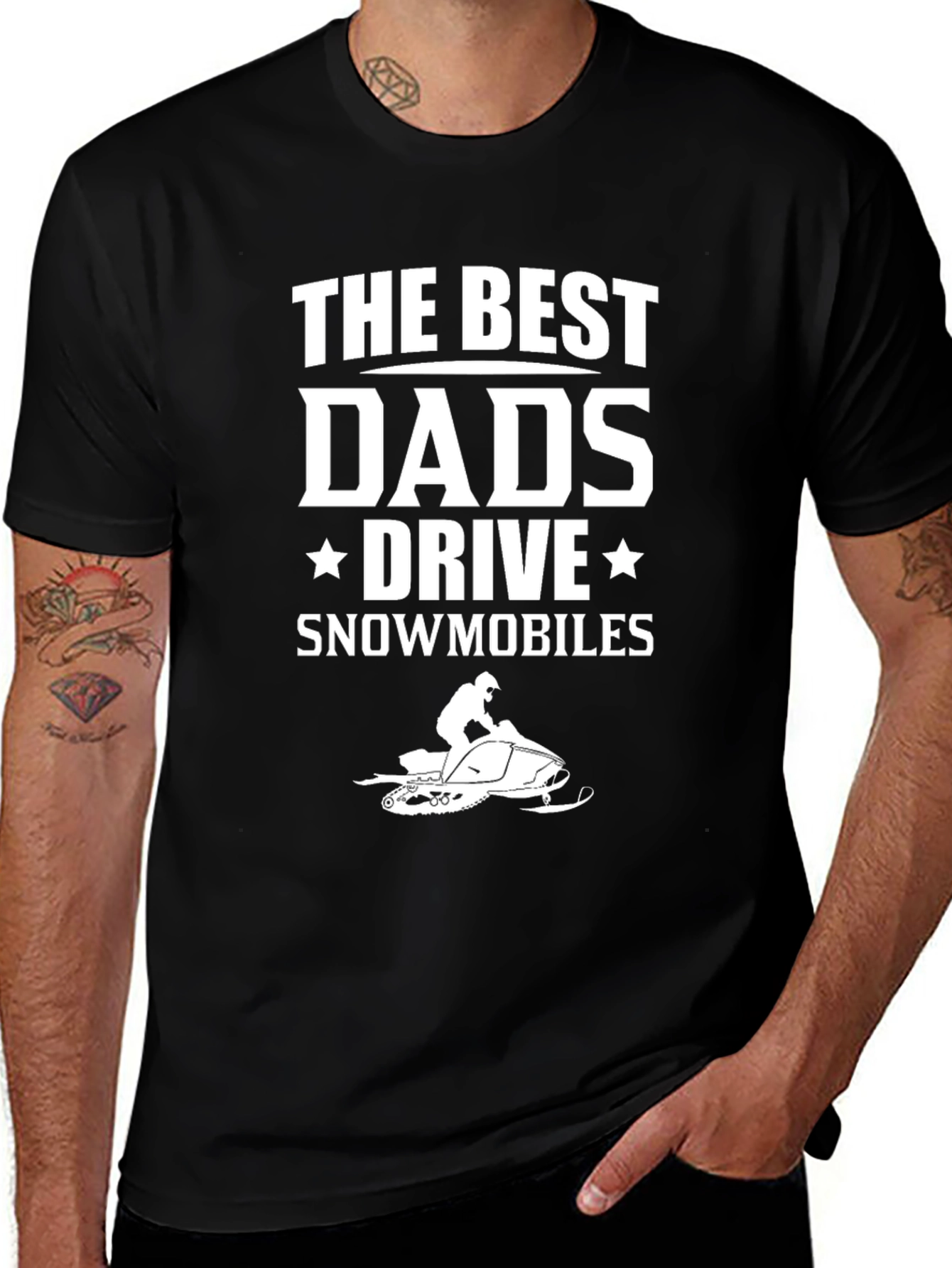 Best Dads Drive Snowmobiles Graphic Tee