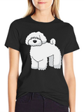 Cute Cartoon Dog Graphic T-Shirt