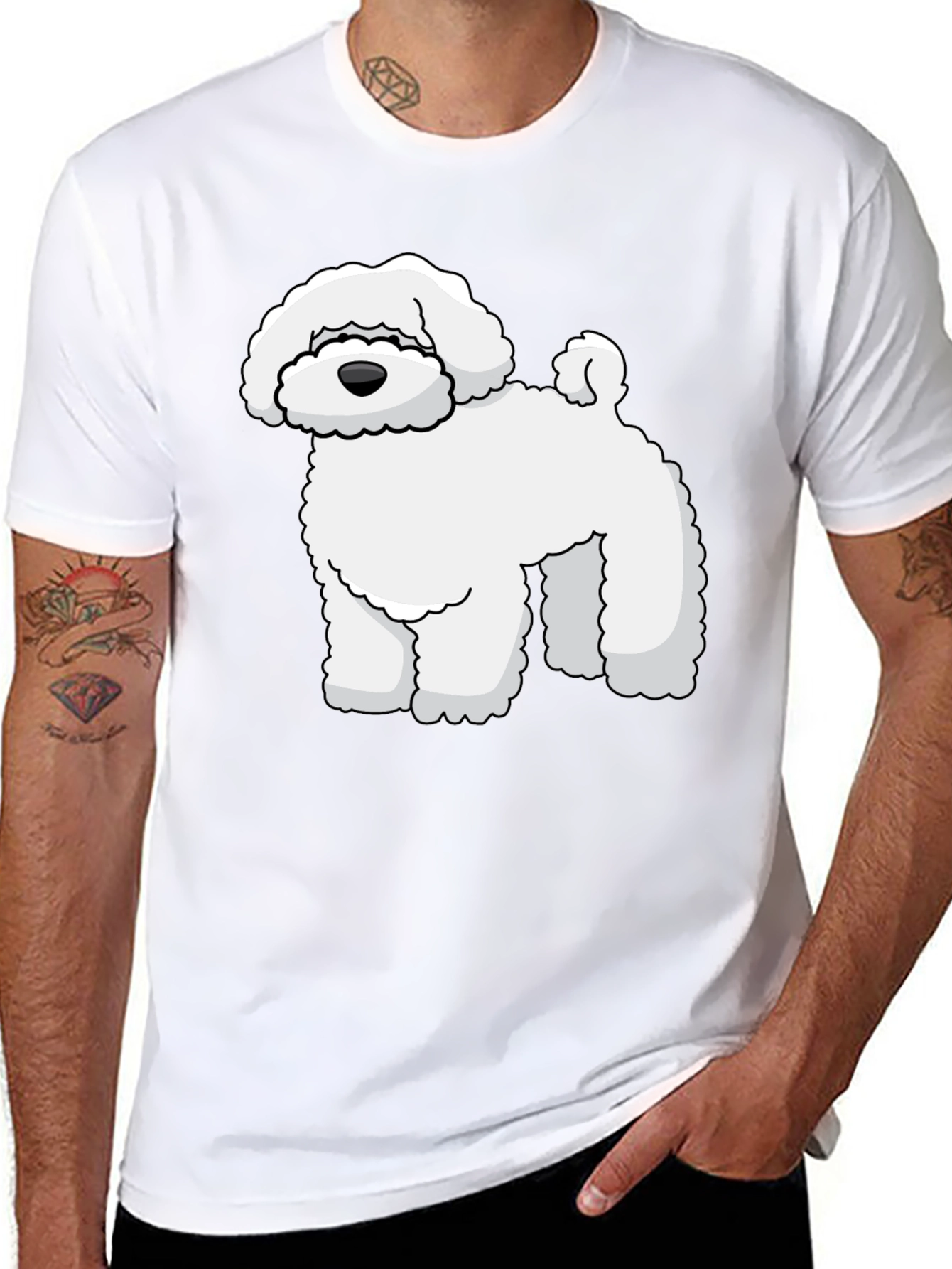 Cute Cartoon Dog Graphic T-Shirt