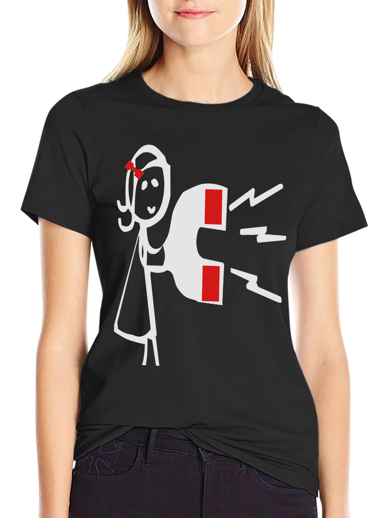 Magnetic Attraction Graphic Tee - Black