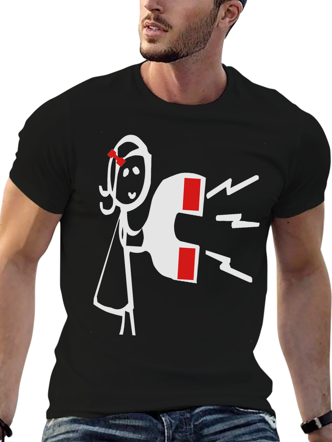 Magnetic Attraction Graphic Tee - Black