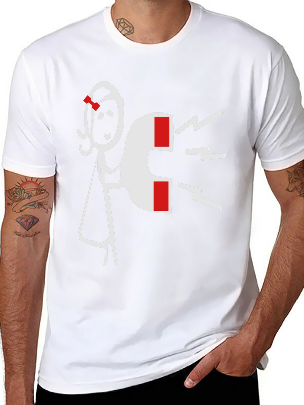 Magnetic Attraction Graphic Tee - Black
