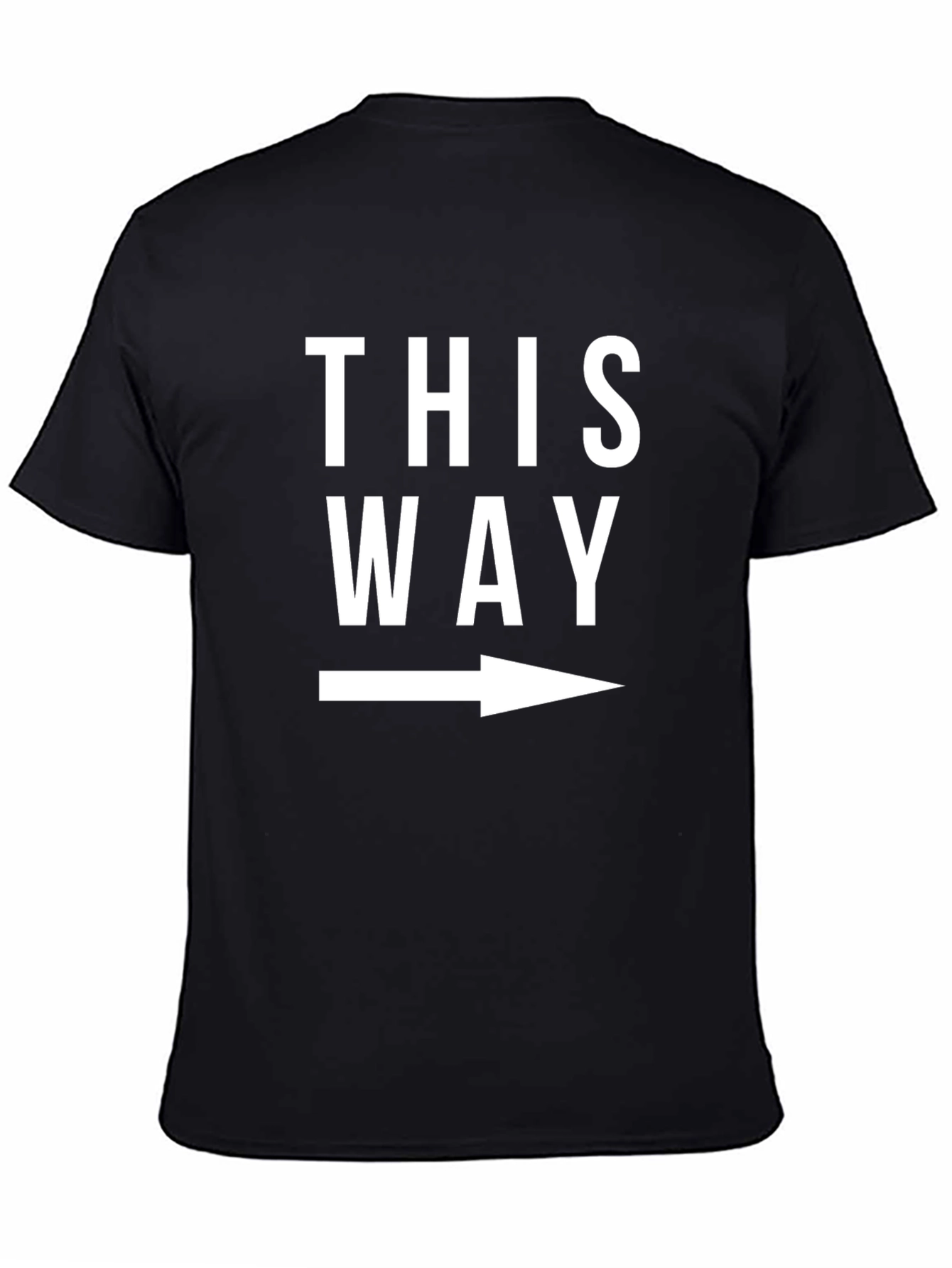 This Way Arrow Graphic Tee - Black Casual Shirt