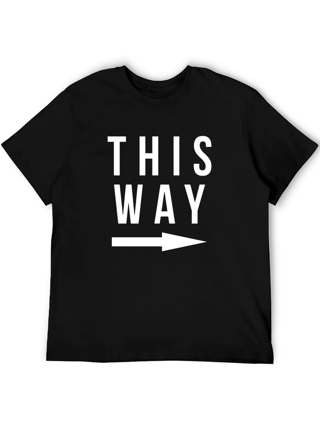 This Way Arrow Graphic Tee - Black Casual Shirt