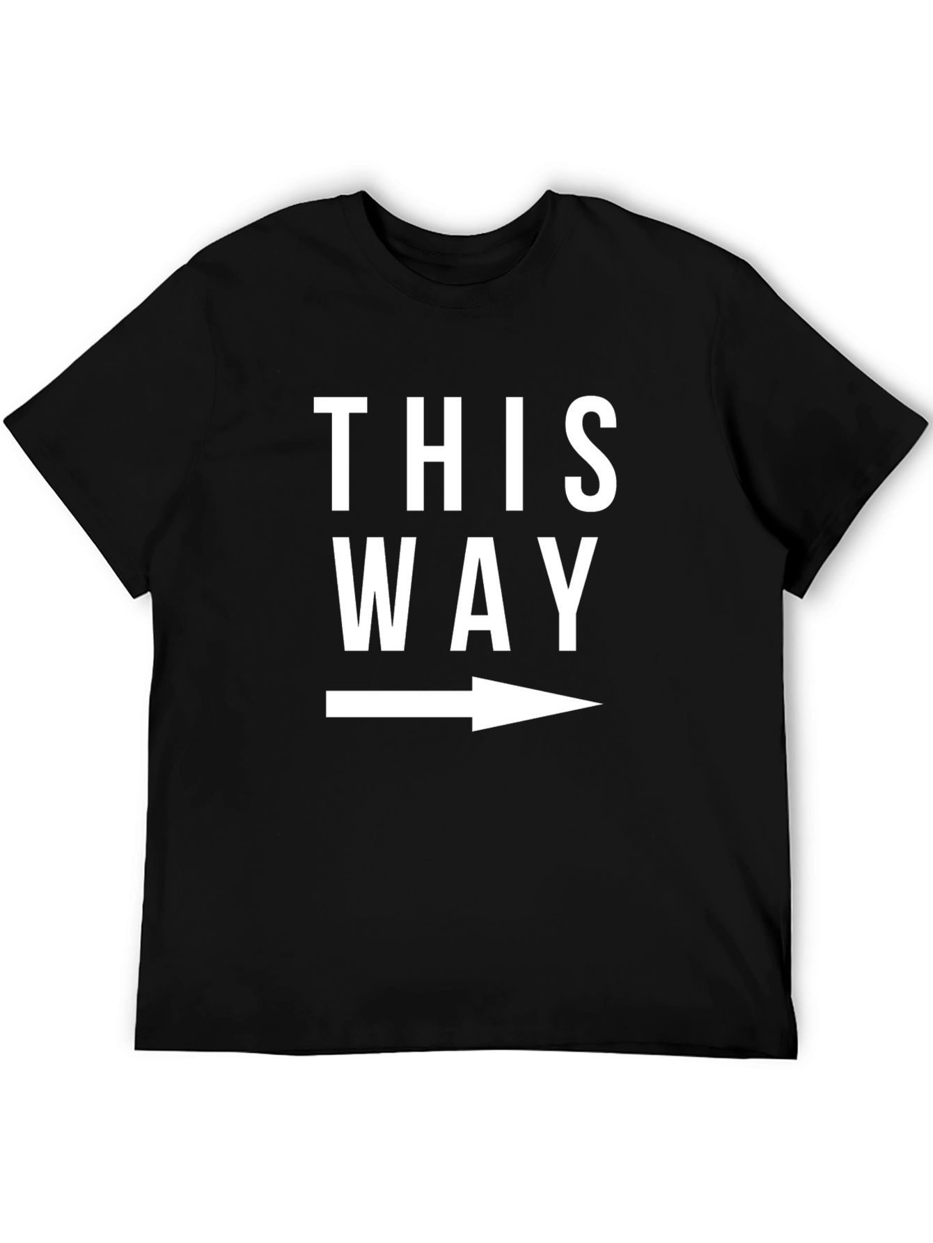 This Way Arrow Graphic Tee - Black Casual Shirt