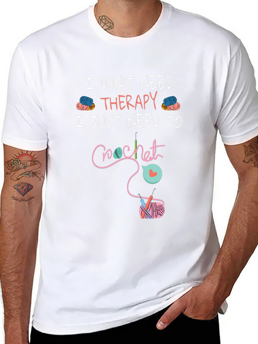 Crochet Therapy T-Shirt - Funny Hobby Tee