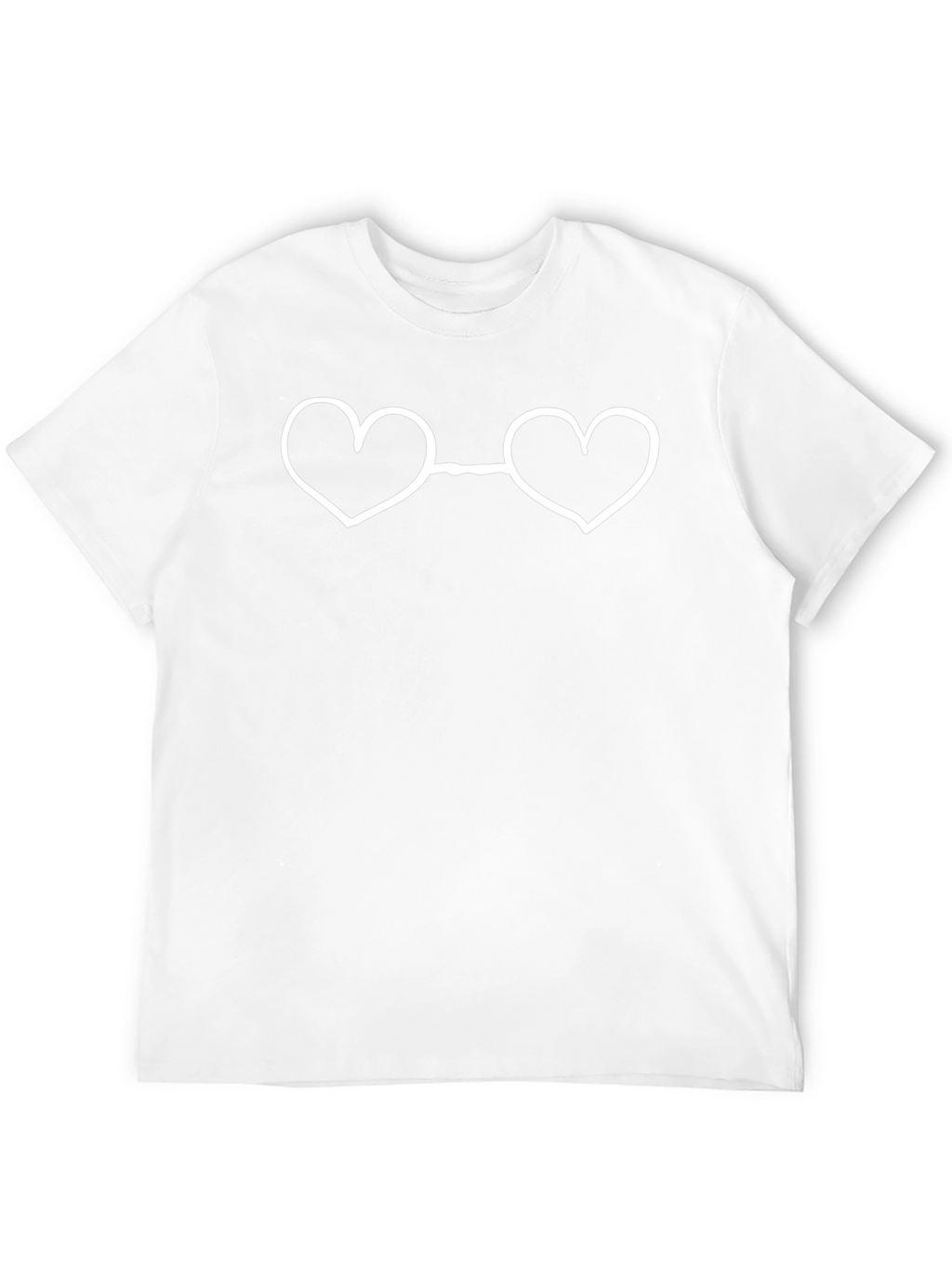 Heart Glasses Black Tee - Unique Style
