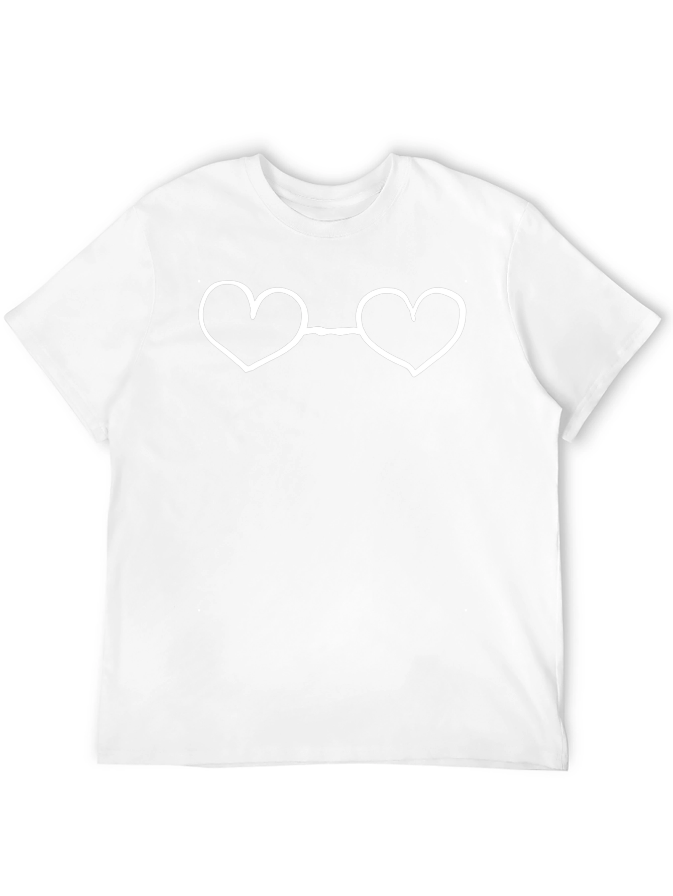 Heart Glasses Black Tee - Unique Style