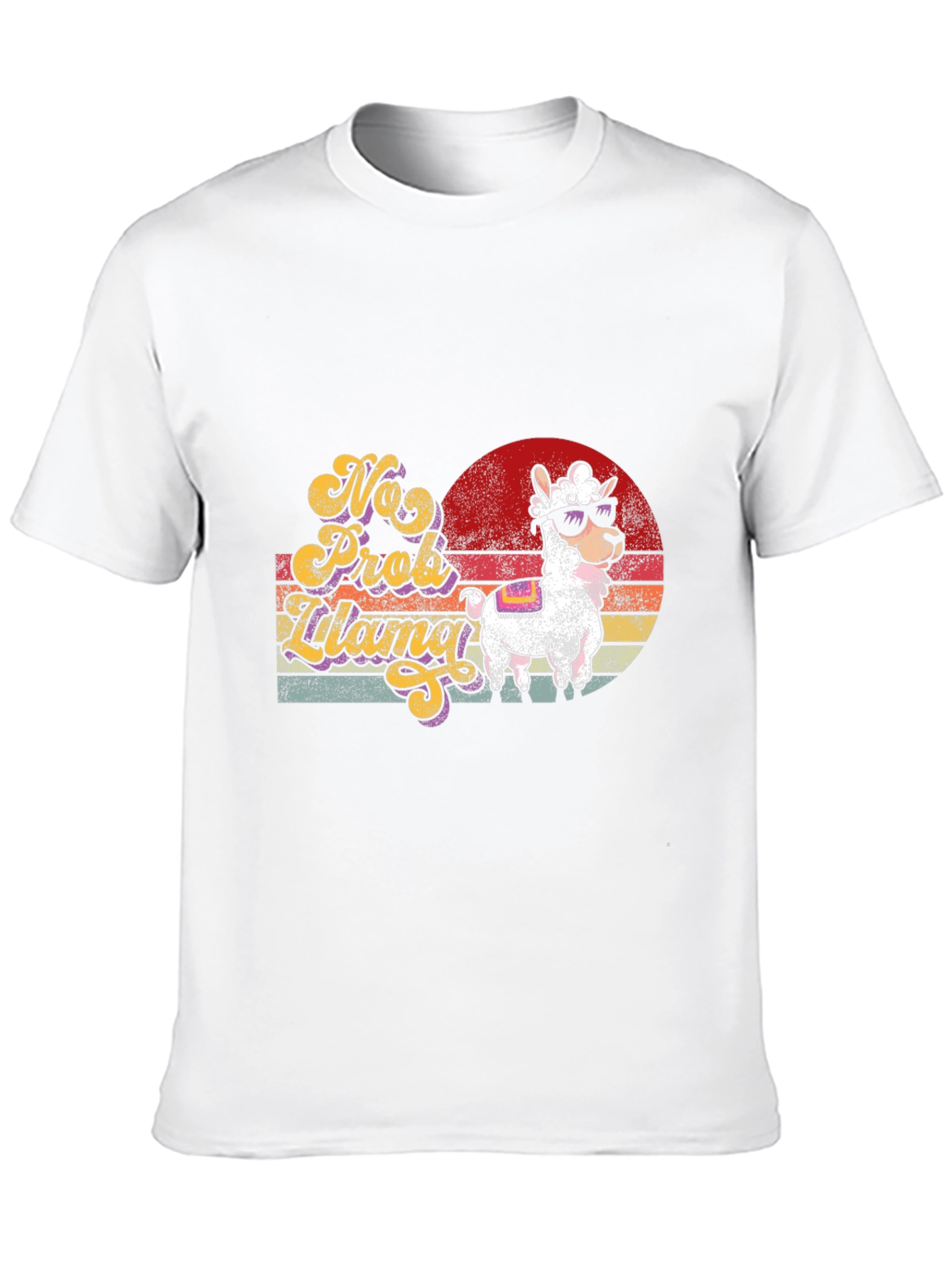 No Prob Llama T-Shirt - Retro Style