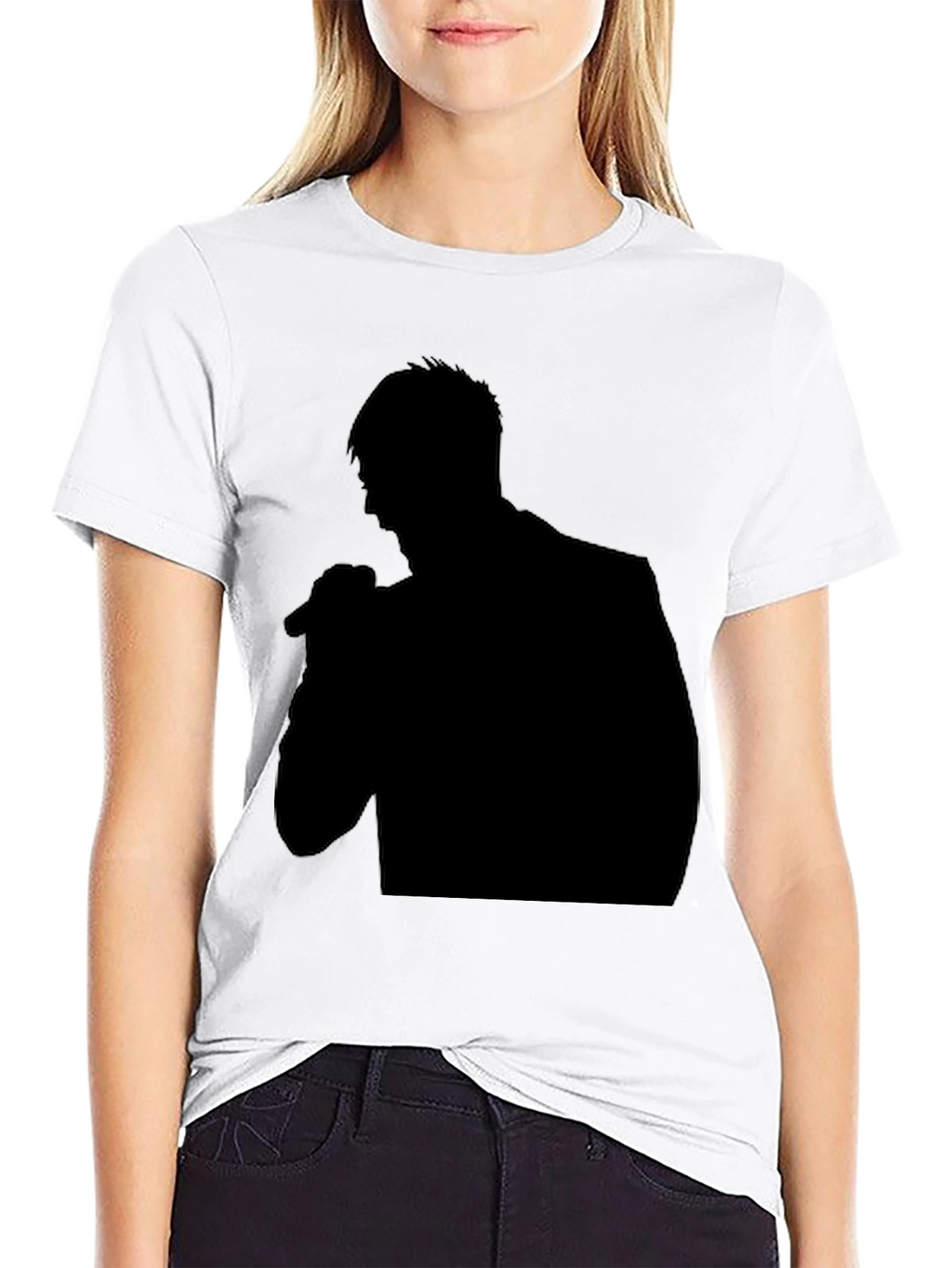 Black Silhouette Singer Graphic Tee