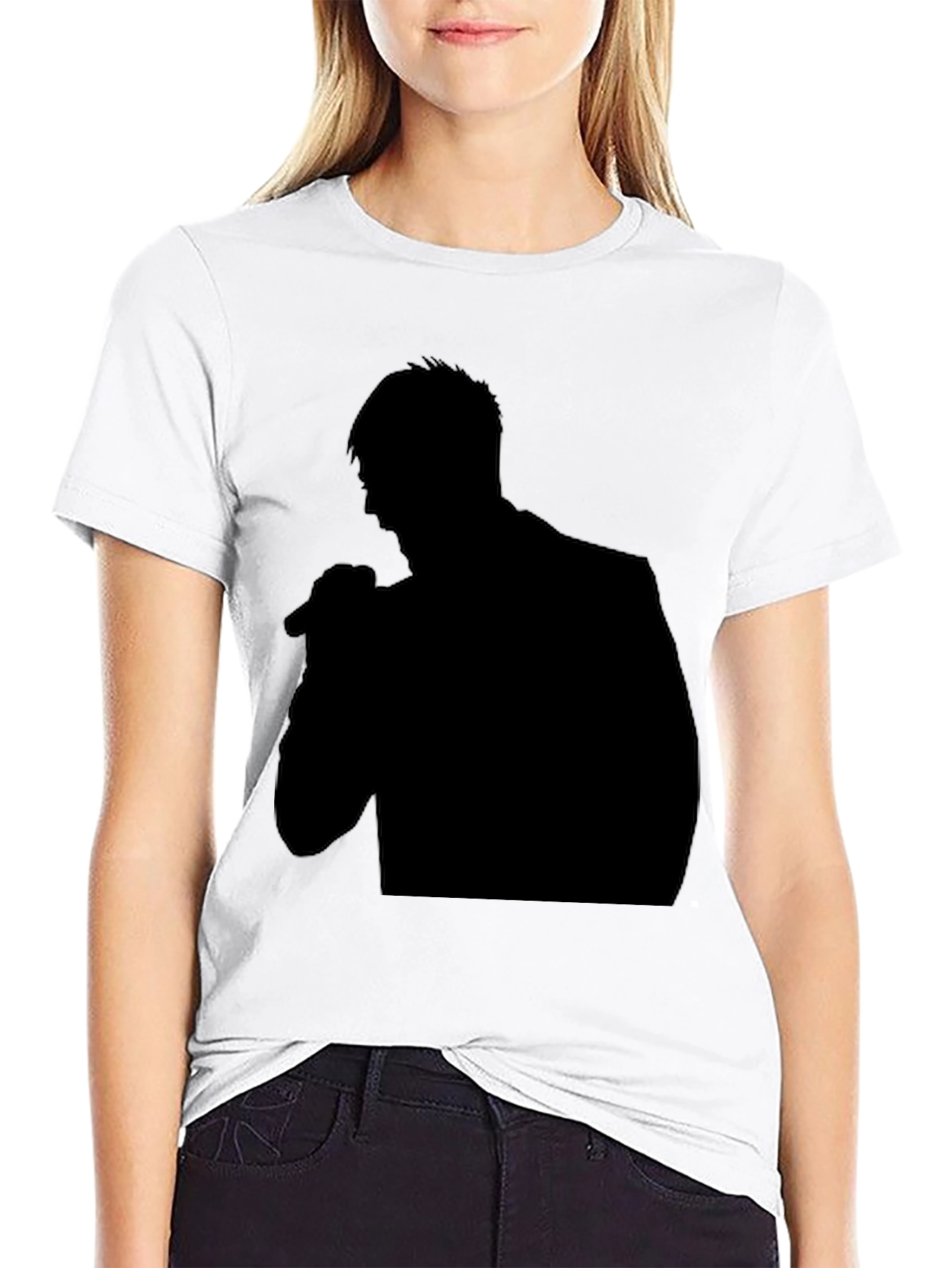 Black Silhouette Singer Graphic Tee