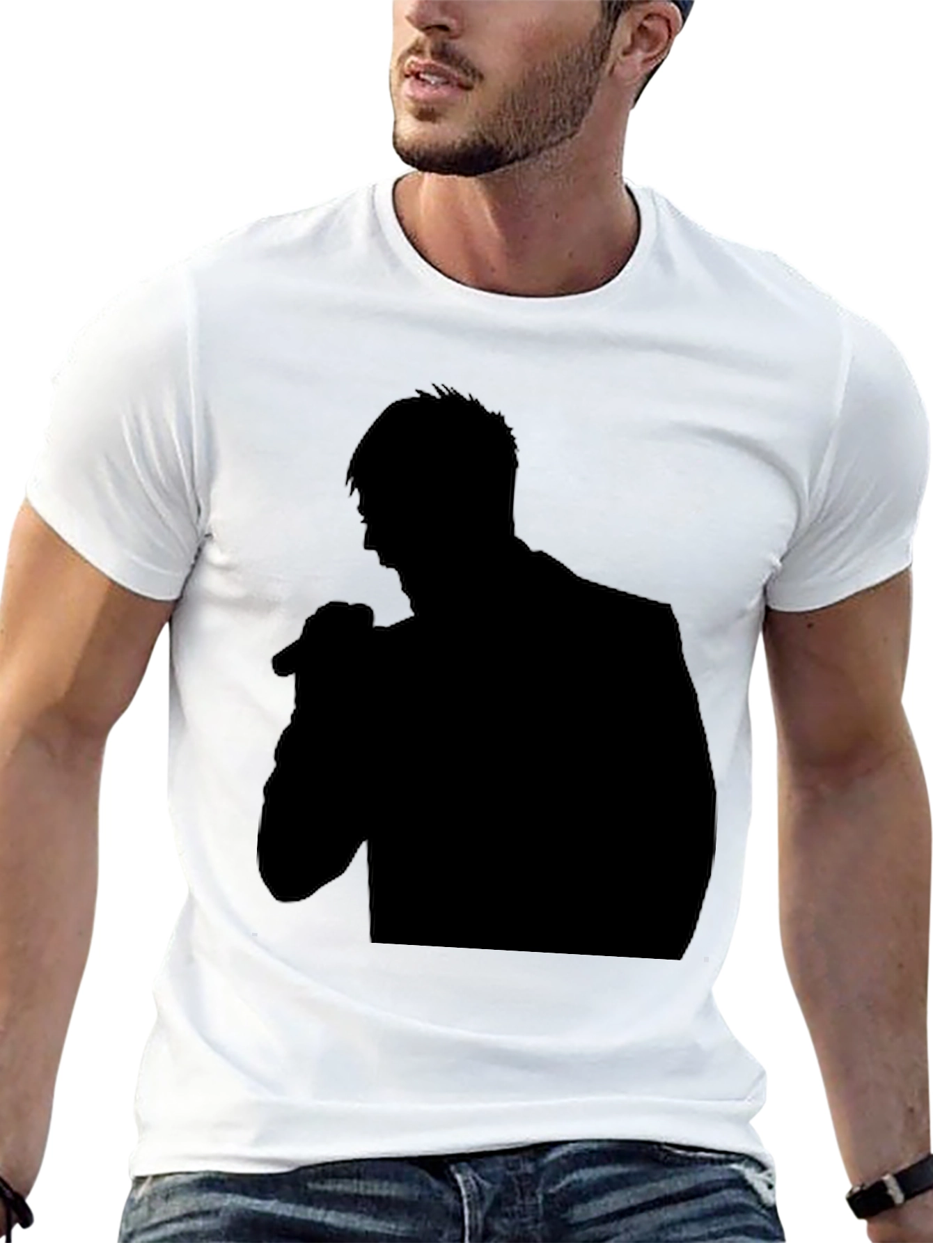 Black Silhouette Singer Graphic Tee