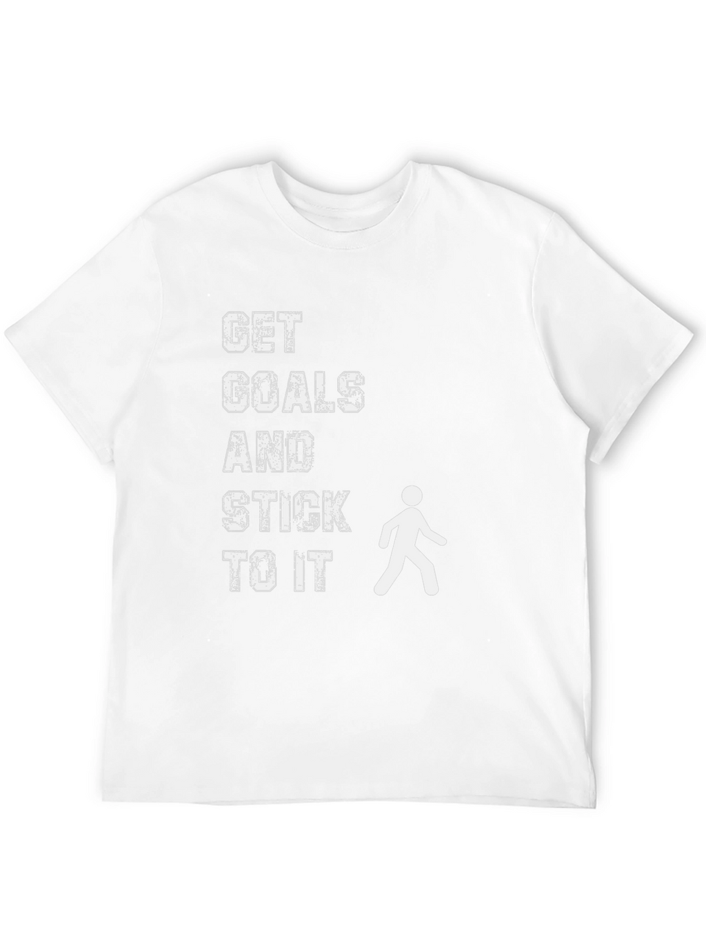 Motivational Get Goals Black Graphic T-Shirt