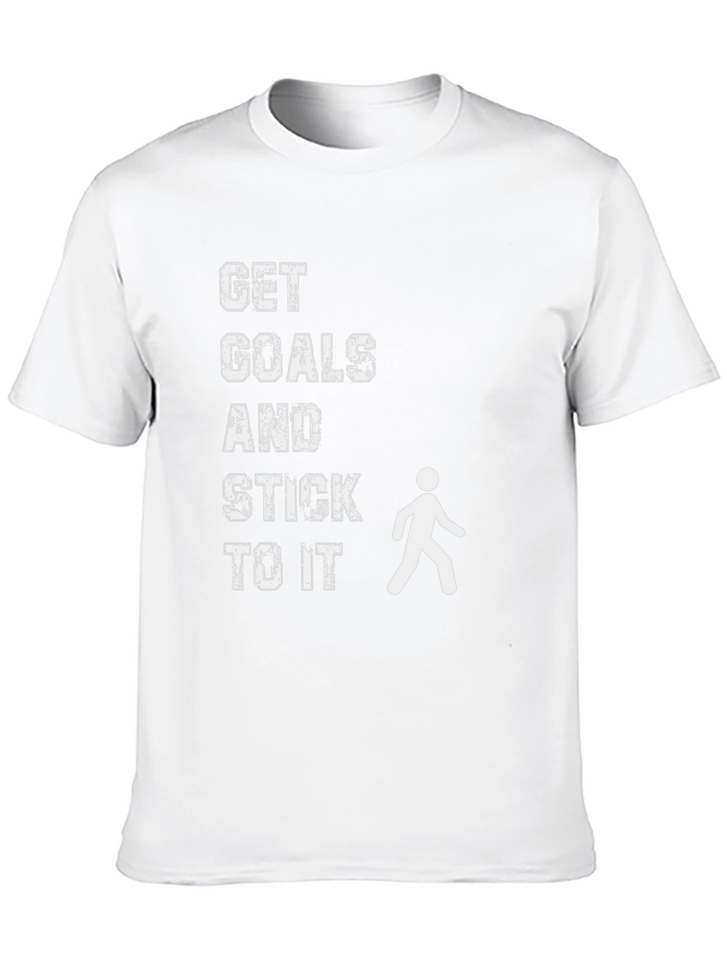Motivational Get Goals Black Graphic T-Shirt