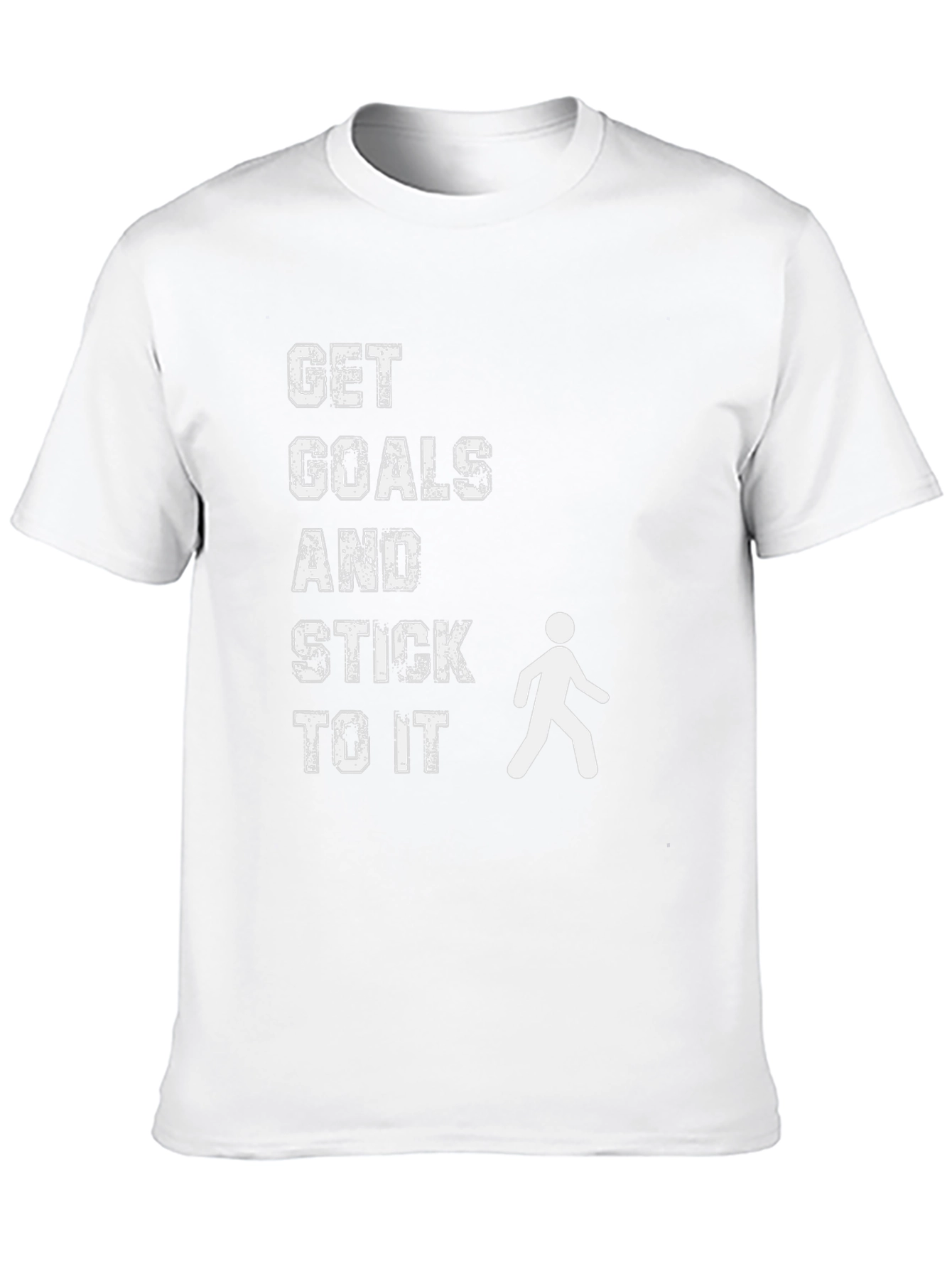 Motivational Get Goals Black Graphic T-Shirt