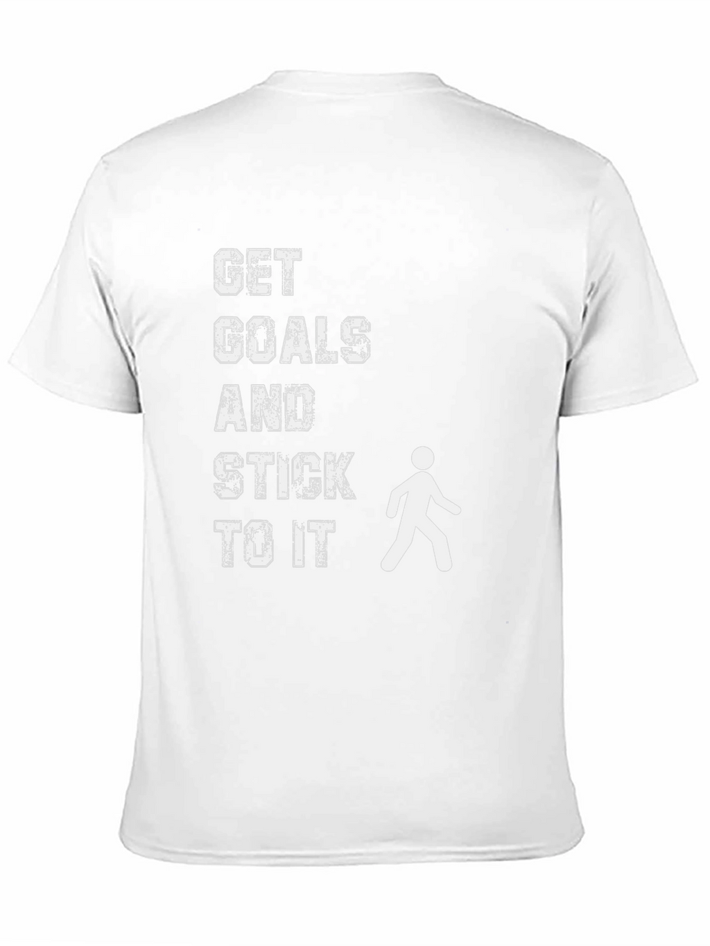 Motivational Get Goals Black Graphic T-Shirt