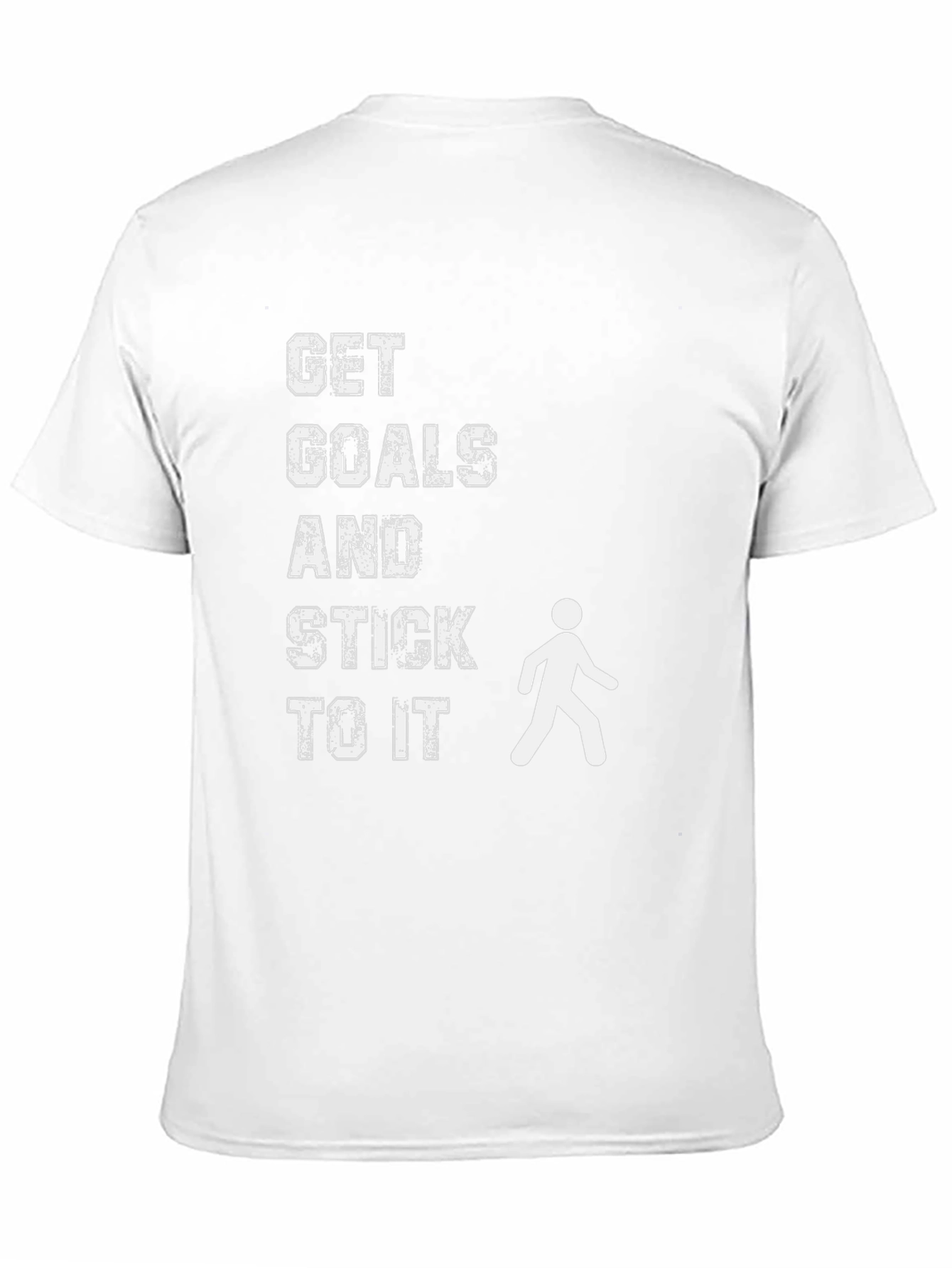 Motivational Get Goals Black Graphic T-Shirt
