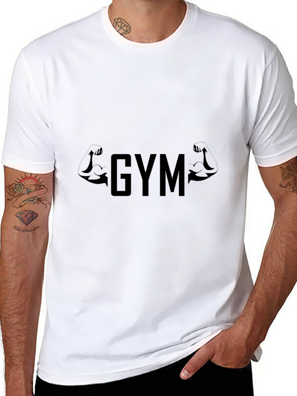GYM Black Tee - Muscle Flex